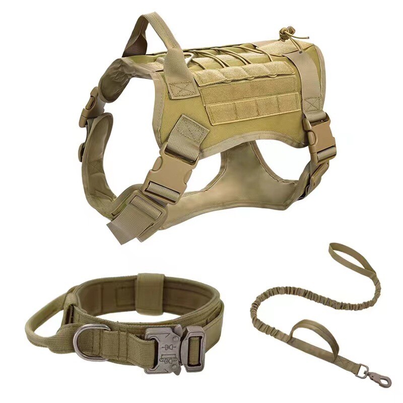 Dog Vest Tactical Working Dog Military Harness with Handle No-pull Large