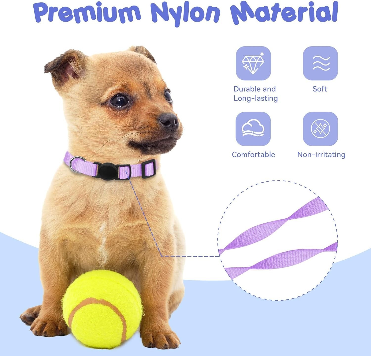 12 Pcs/Set Soft Nylon Puppy ID Collar Adjustable Whelping Breakaway Litter New