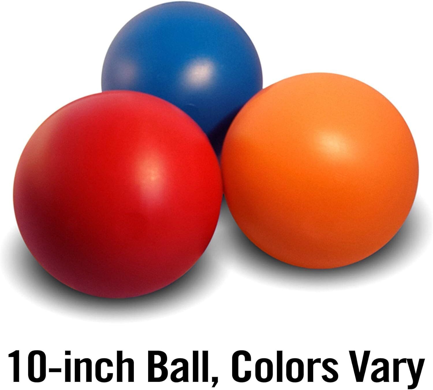 Virtually Indestructible Best Ball for Dogs, Large (10 in), Blue, Red, Orange