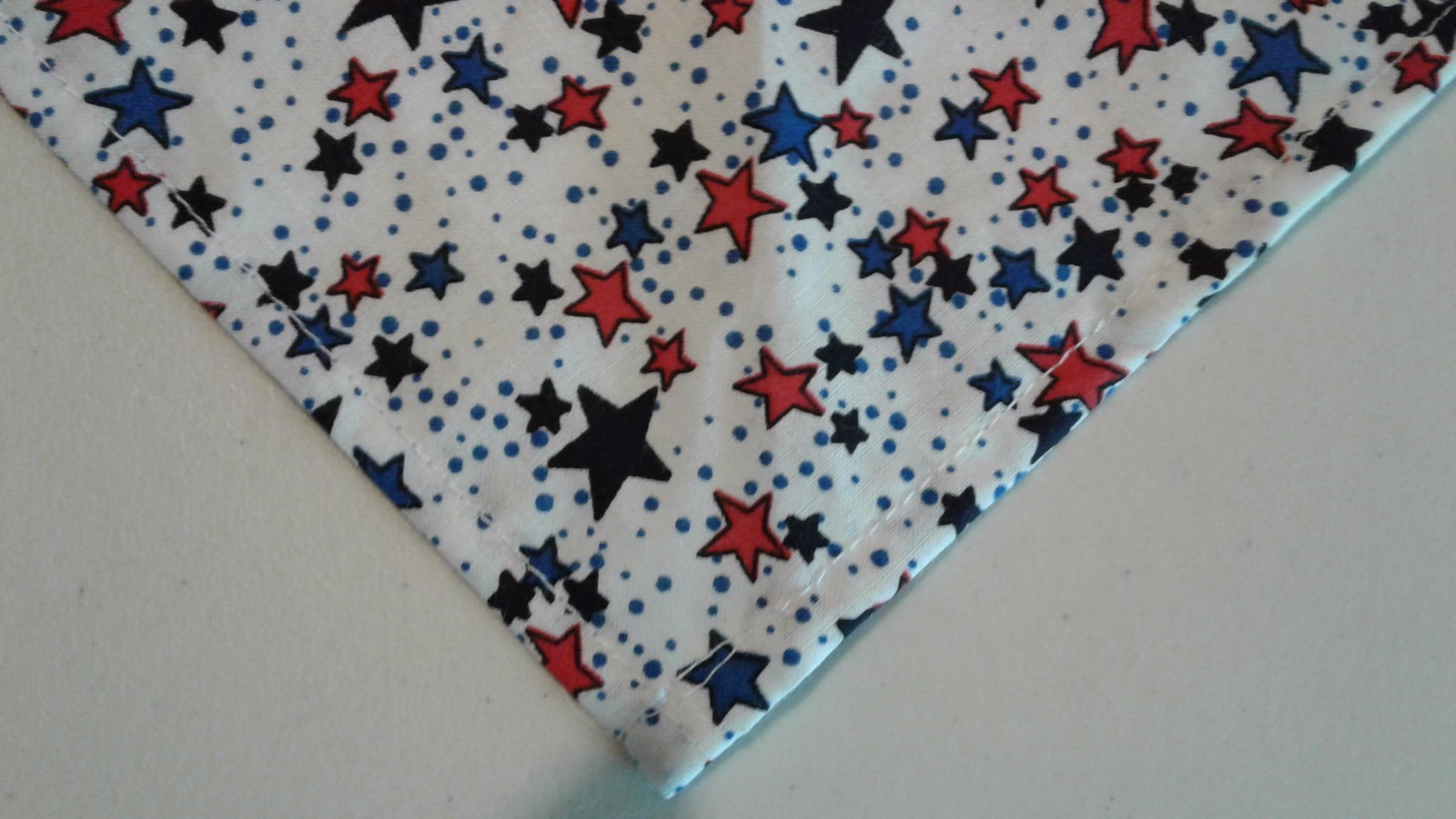 Dog Bandana/Scarf, Patriotic, Stars, Red, White, Blue, XS, S, M, L