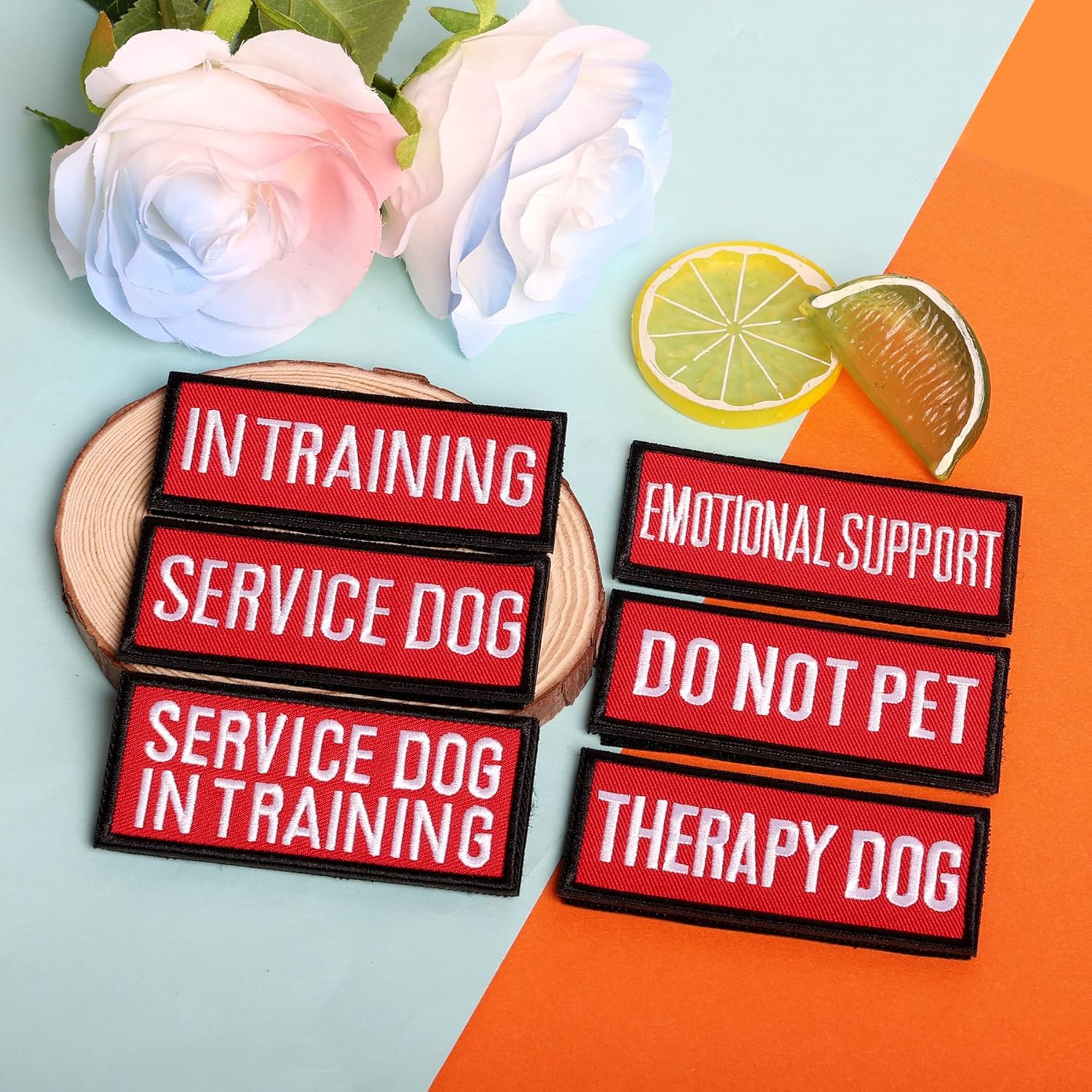 12 Pieces Removable Tactical Dog Harness Service Dog Vest Patches Do Not Pet in