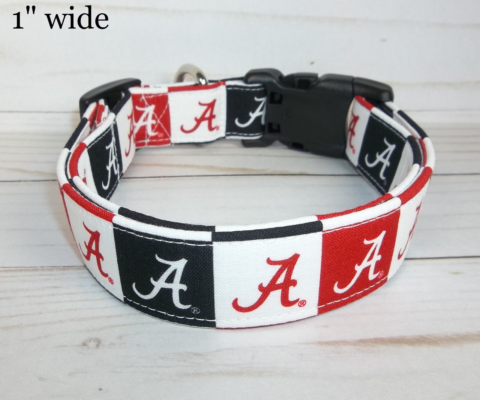 Alabama Roll Tide A Terri’s Dog Collar handmade adjustable fabric University of