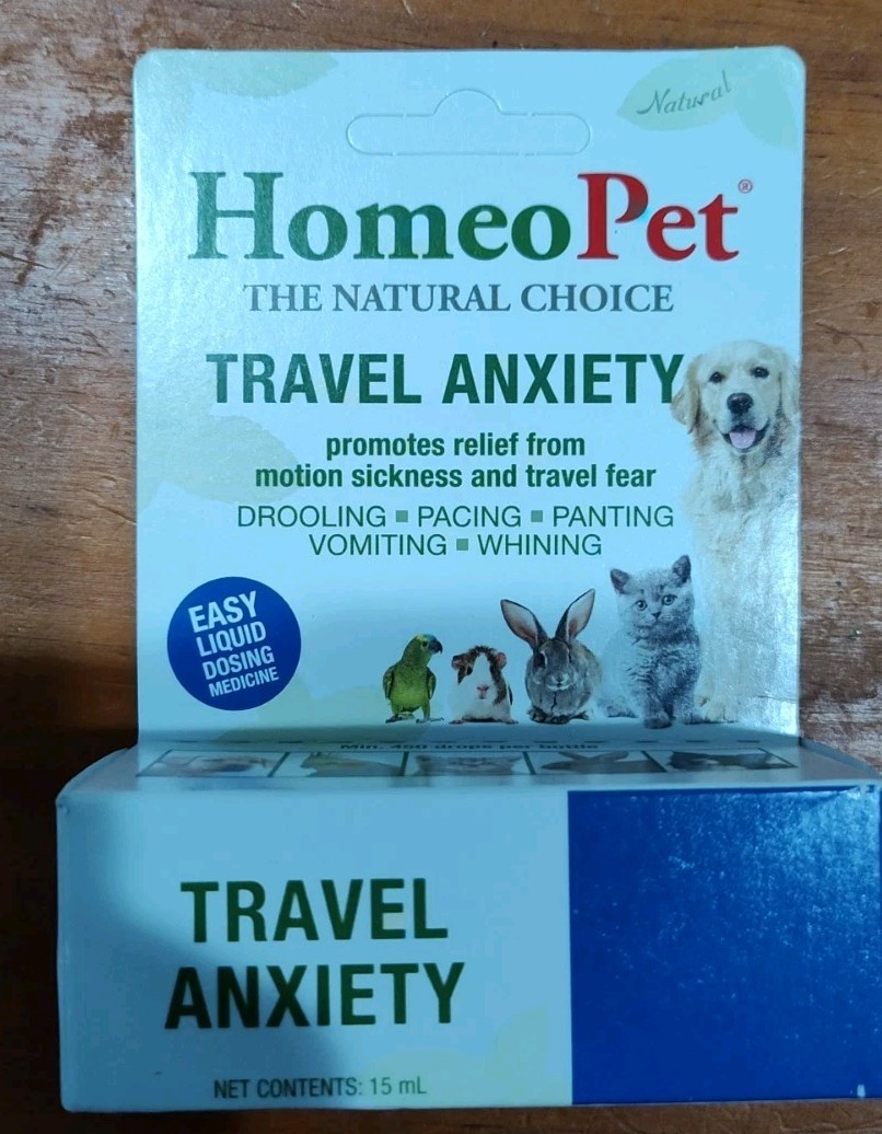 HomeoPet Travel Anxiety Relief white, 15 ml Anxiety Support for Pets.