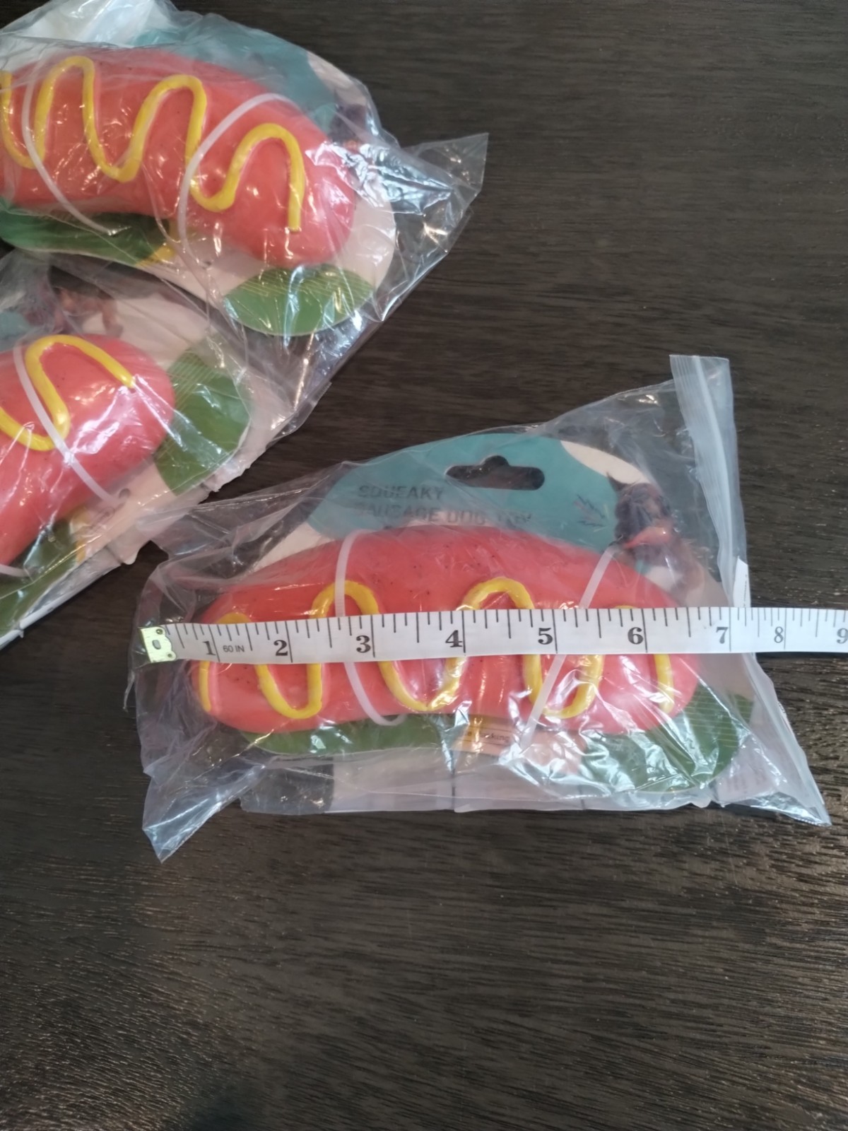 Hot Dog Sausage Squeaky Dog Toy, For Aggressive Chewers