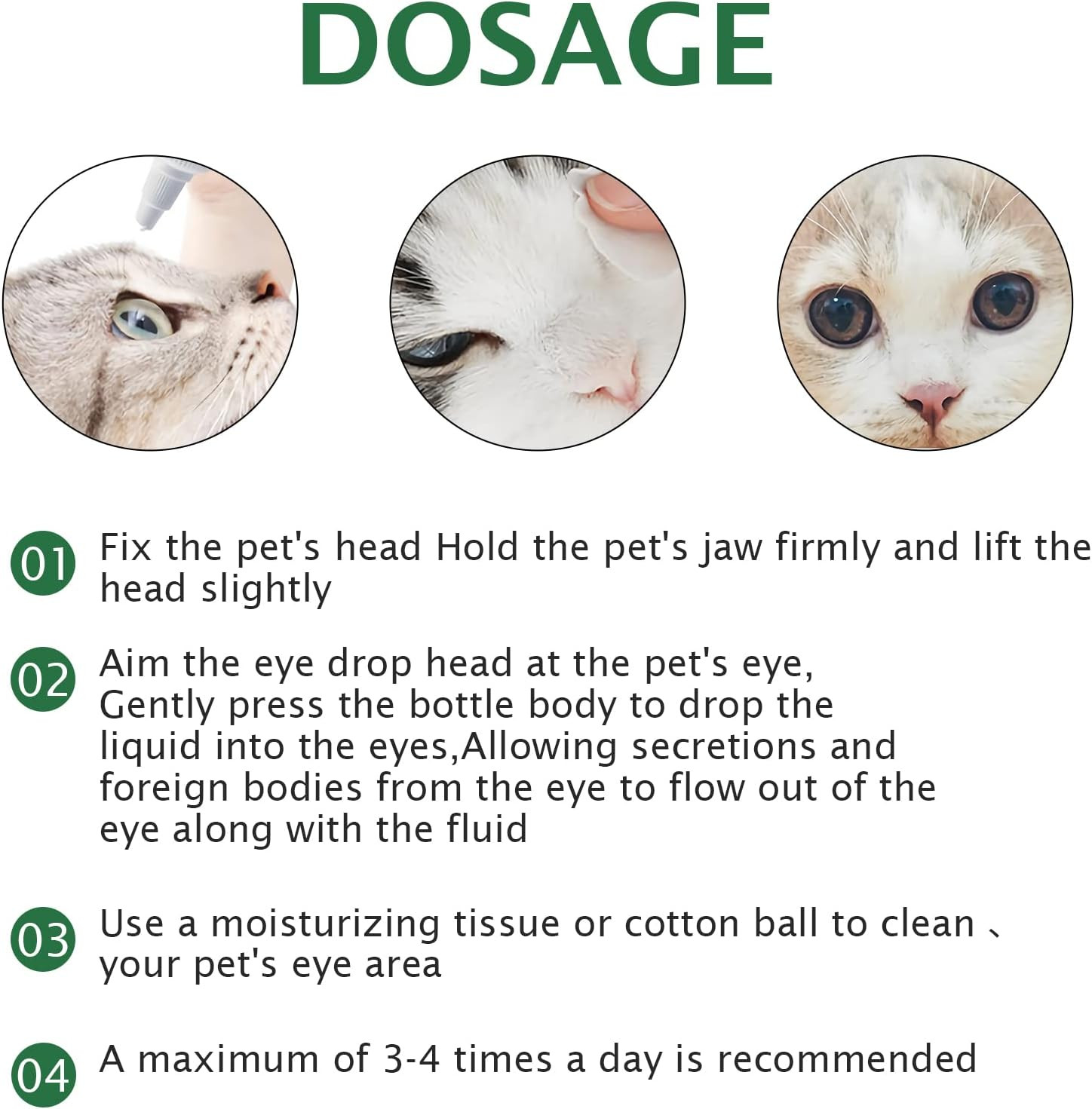 Pet Eye Drops for Dogs & Cats, Relieve Itching, Irritation & Allergies Symptoms