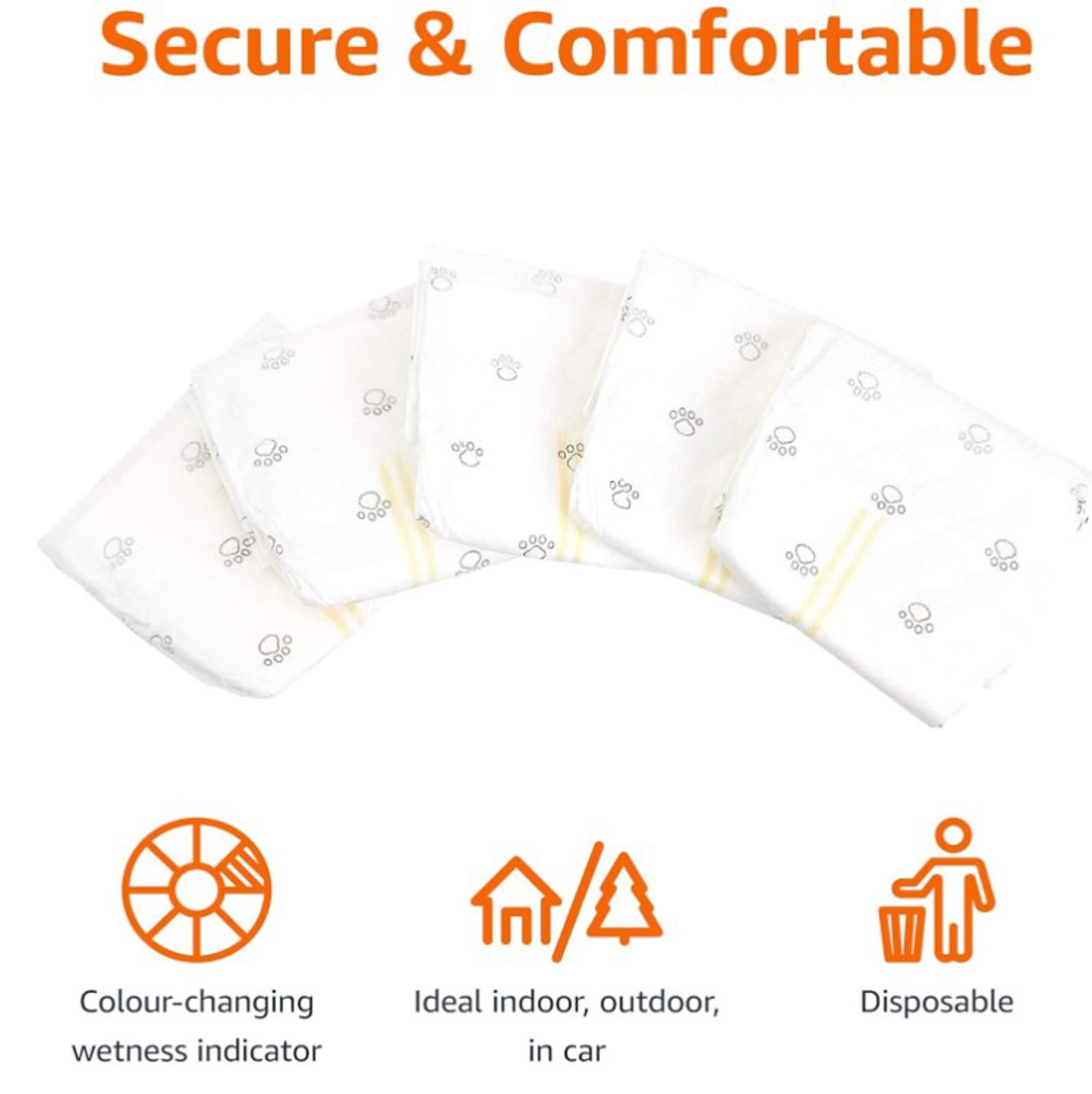 Male Dog Wraps, Disposable – Xtra -Small Pack of 30 count