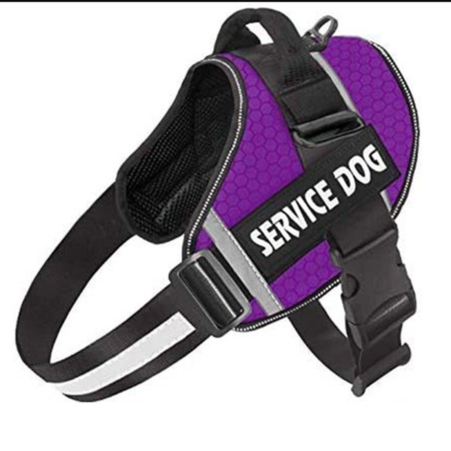 Reflective Service Dog Vest Harness, Woven Nylon with Adjustable Straps XS-XXL
