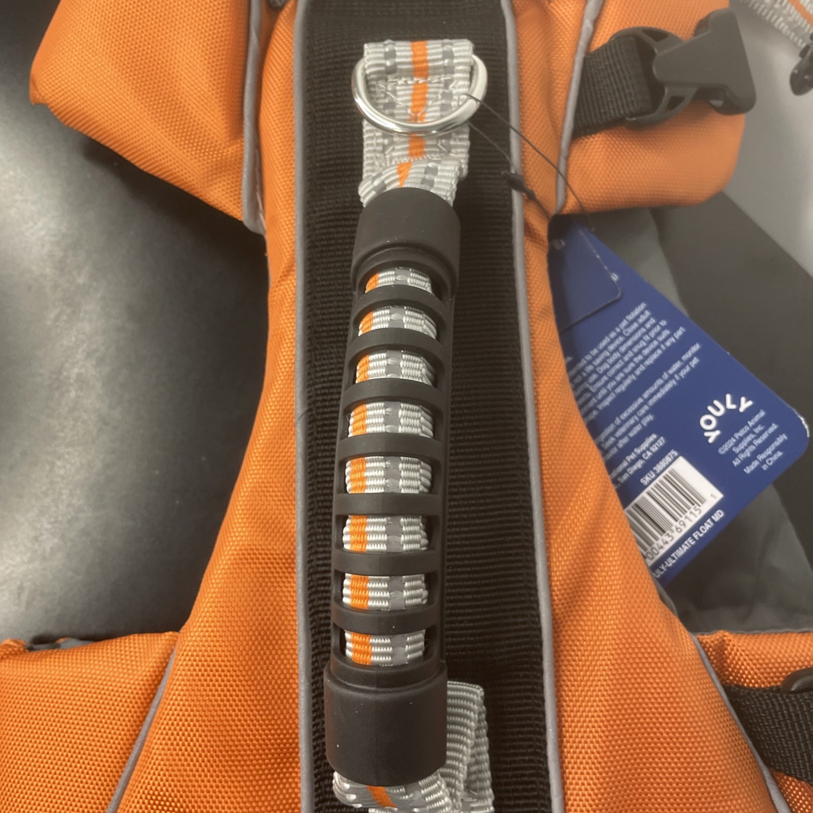 NWT Dog Life Jacket Vest Floatation Device Medium YOULY ORANGE HIGH VISIBILITY