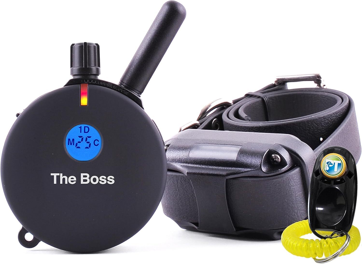 Boss Educator ET-800 Remote Dog Training Collar Black with PetsTEK Clicker