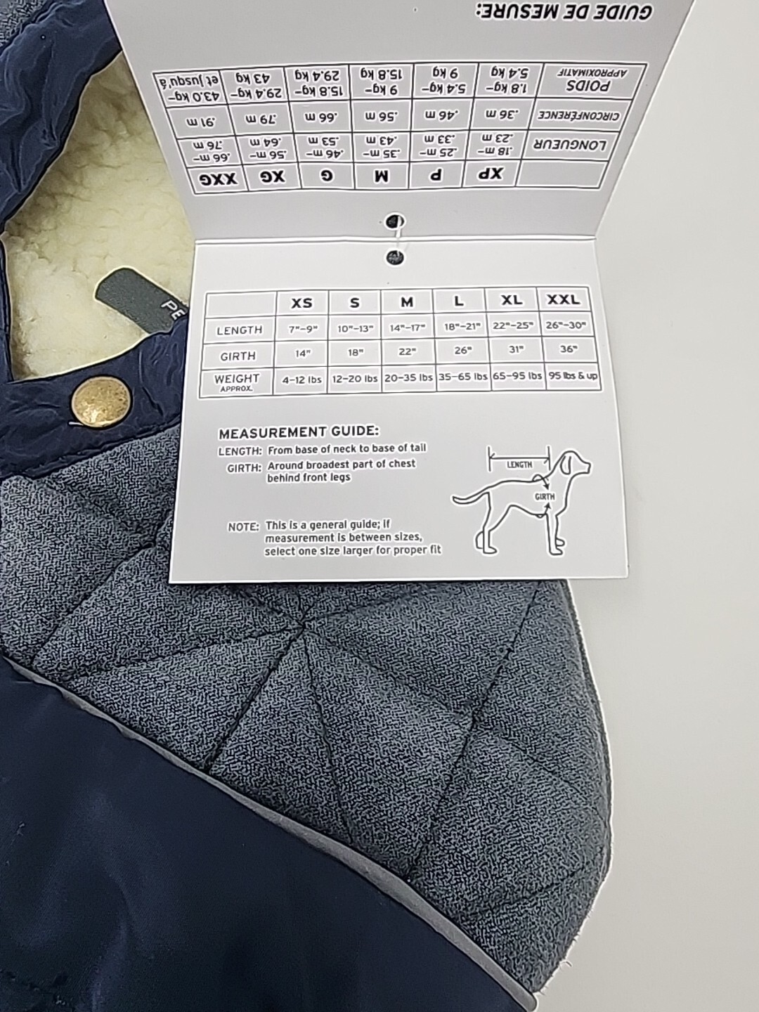 NWT Eddie Bauer Pet Apparel DOG Jacket Fleece Cold Winter Coat MEDIUM 20-35lbs.