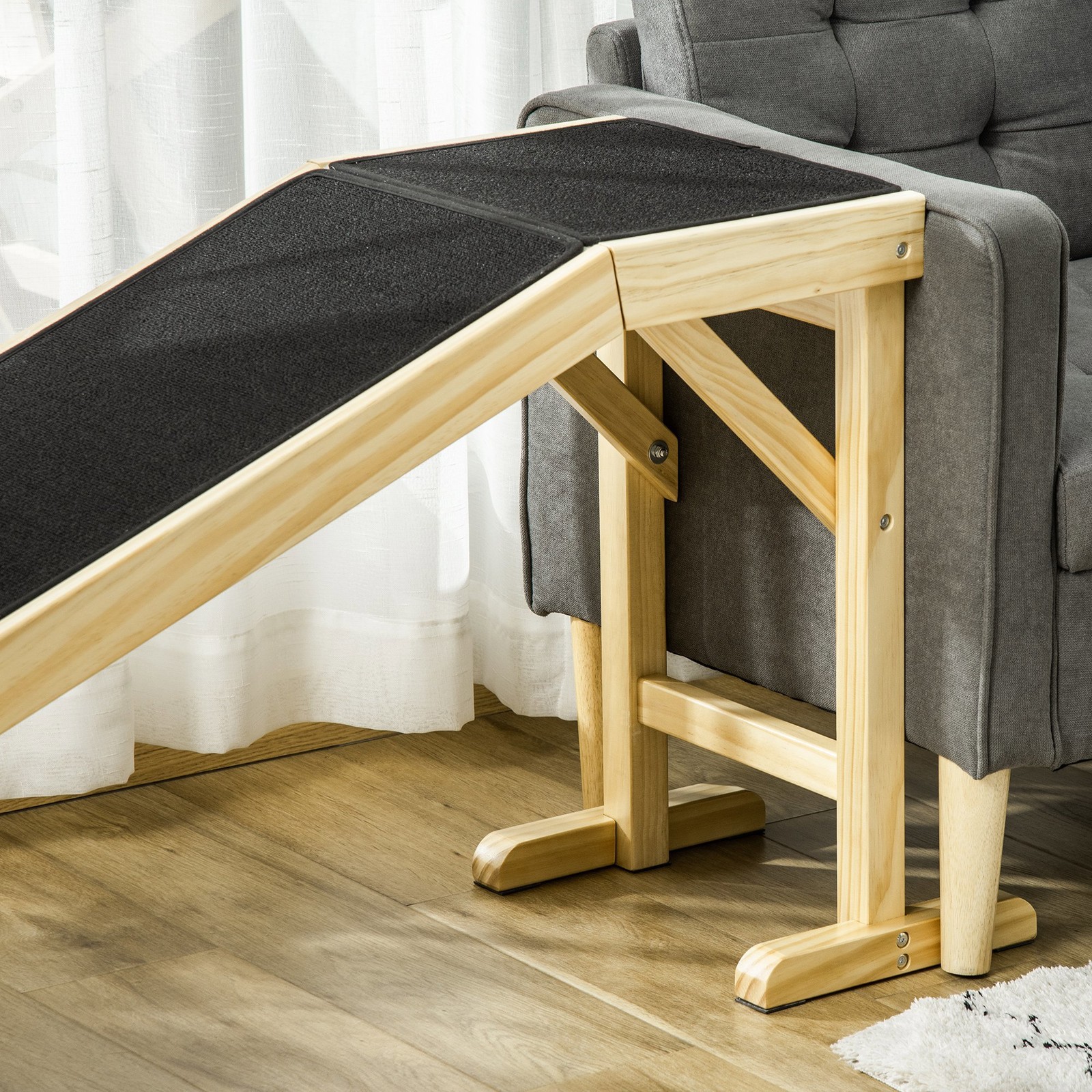 Dog Ramp for High Beds Non-slip Carpet Top Platform for Small Medium Large Pet