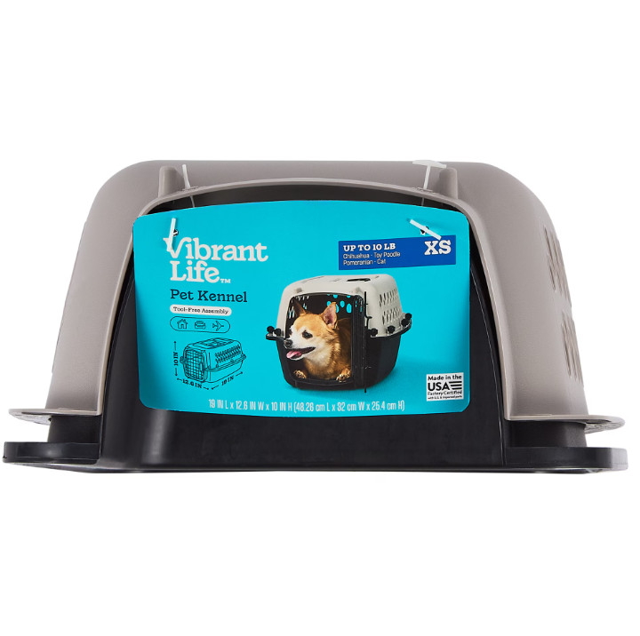 Vibrant Life Pet Portable Kennel for Dogs, Hard-Sided Travel Carrier, Durable, M