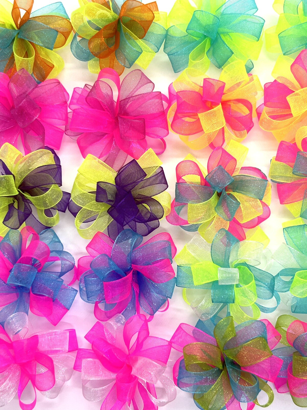 Bubble Dog Bows Pet grooming Bows Neon Variety Top Knot ear Qty 100