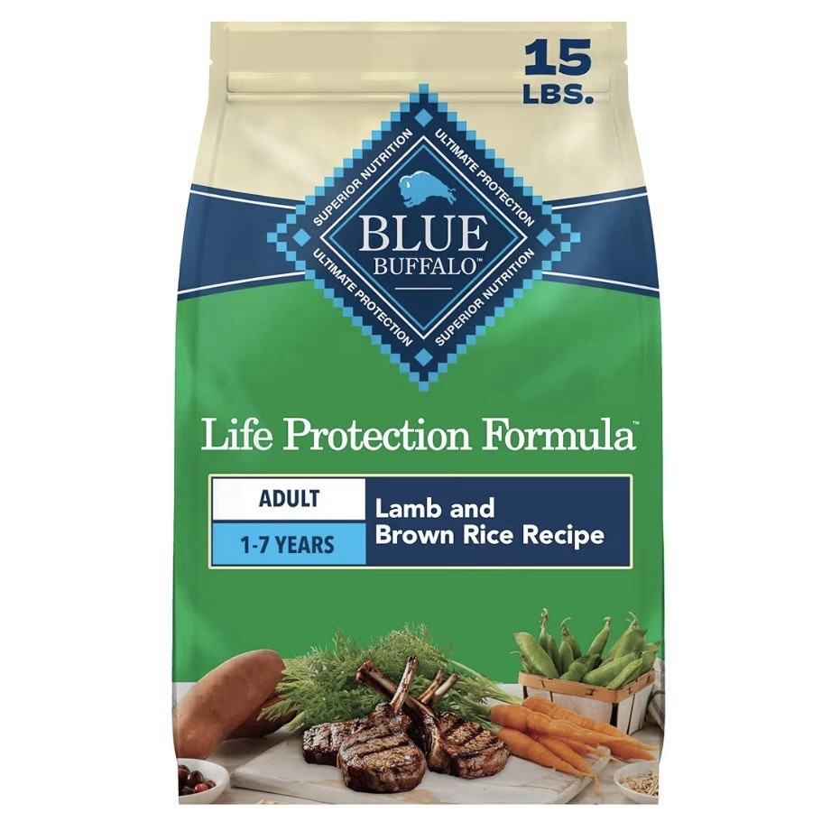 Blue Buffalo Life Protection Adult Dog Food Lamb & Brown Rice Recipe 15lb Bag