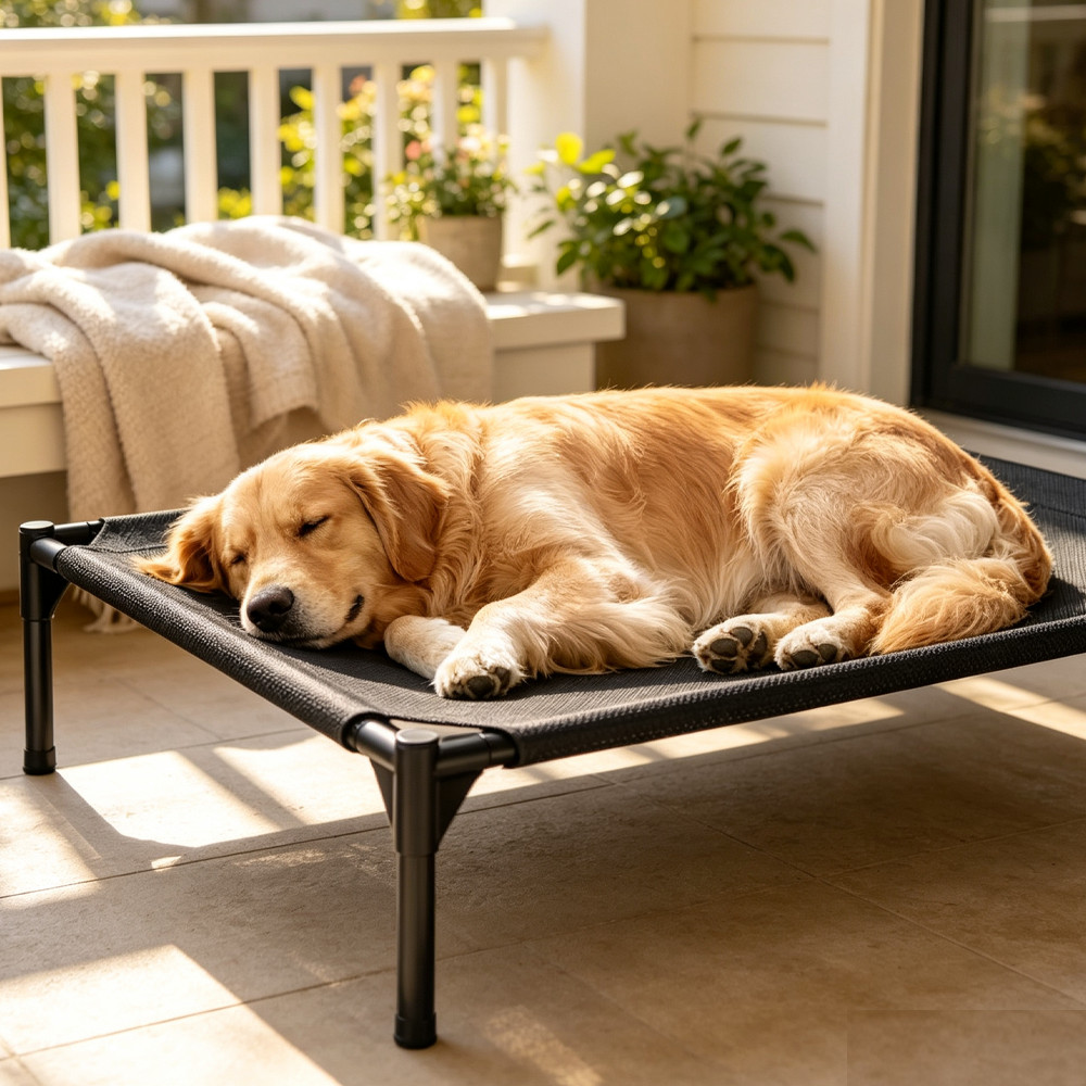 Elevated Dog Bed Pet cot for Large Dog Portable Raised Dog Cot Indoor and Outd