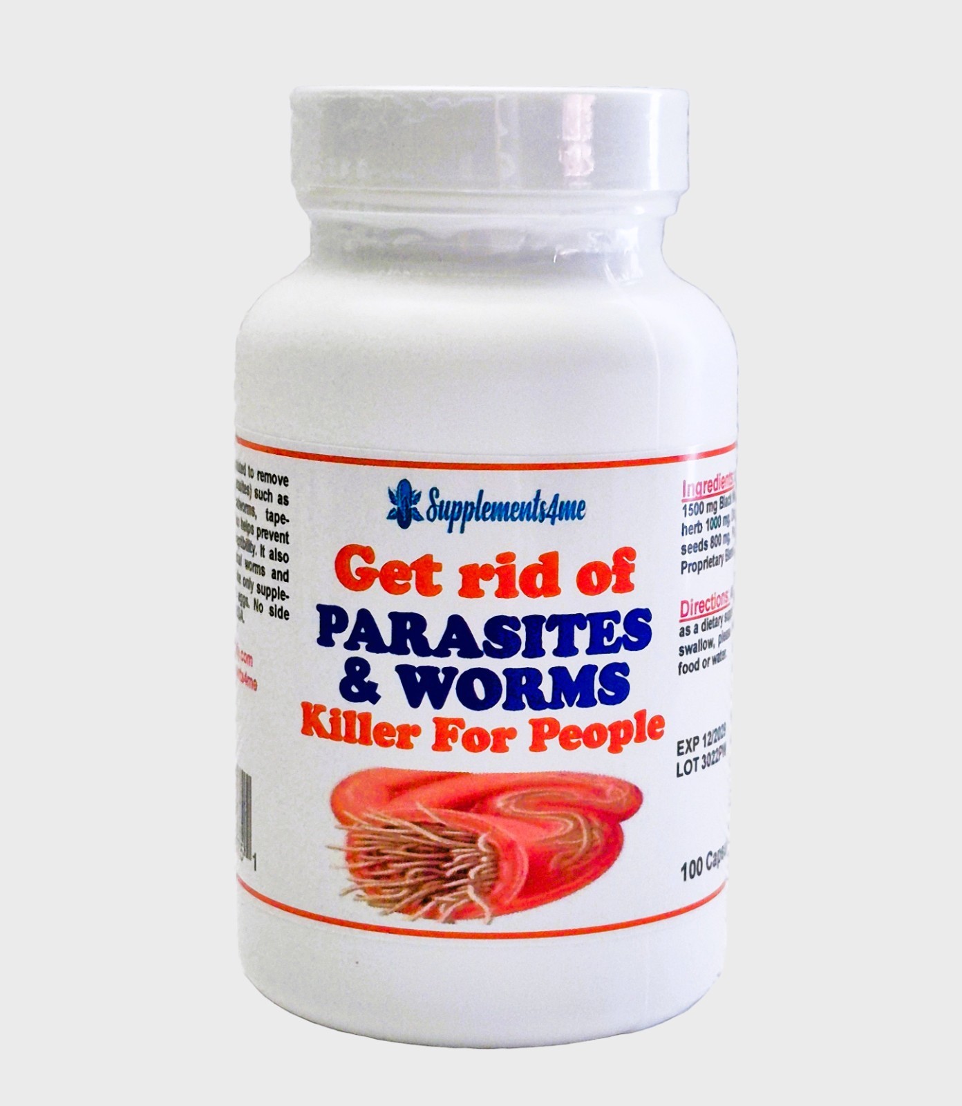 HERBAL (Dewormer) for people – (kill & flush worms & eggs) (Antiparasitic) – USA