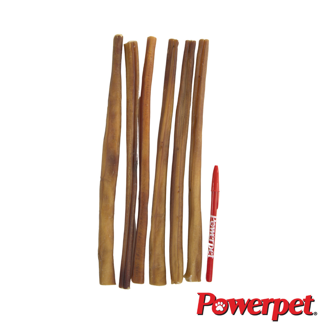ALL NATURAL Powerpet: Bully Sticks – 12” Standard Bully Sticks- BRC CERTIFIED