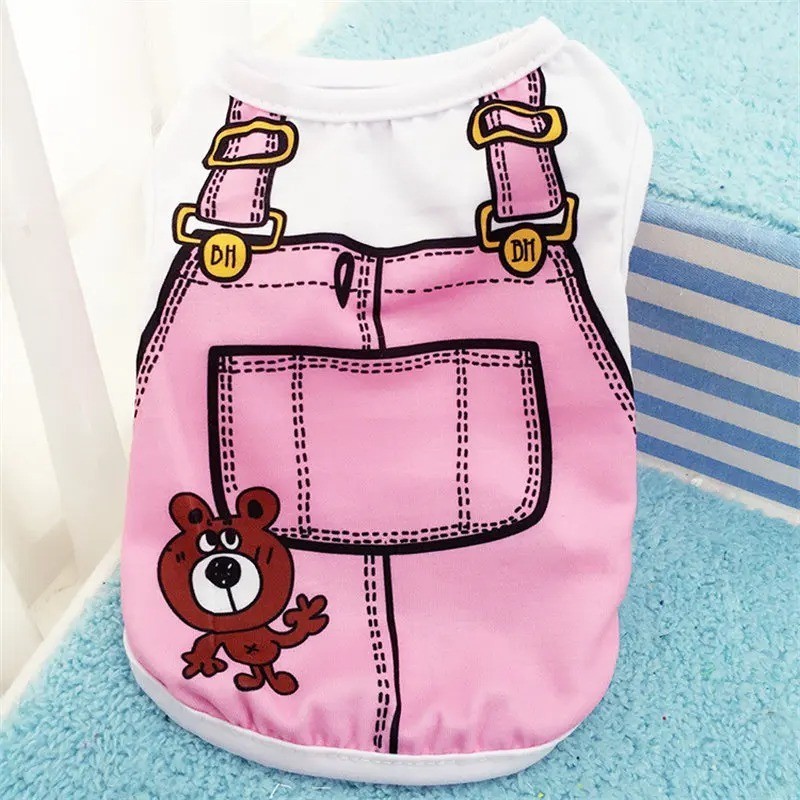 Summer T-Shirt For Small Pet Dog Clothes Cartoon Clothing Puppy Dogs Soft Vests