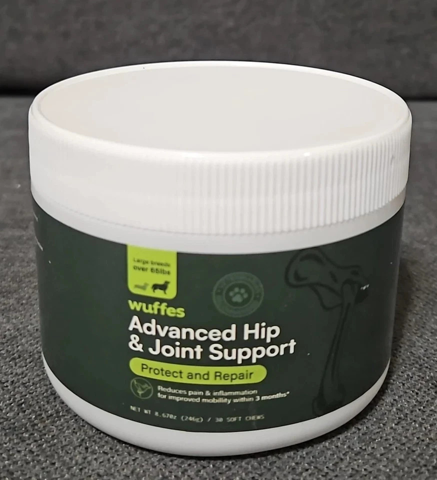 Wuffes Advanced Dog Hip & Joint Supplement 30 Chews w/ Glucosamine_Free Ship