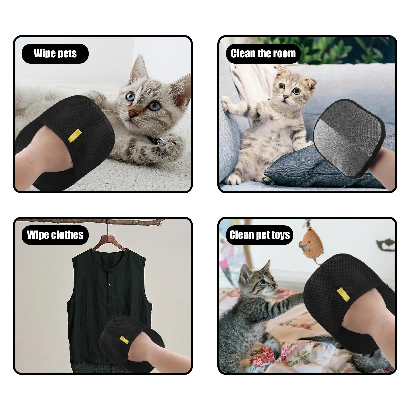 2025 Glove Cat Grooming Gloves Cat Hair Remover Pet Hair Remover Glove