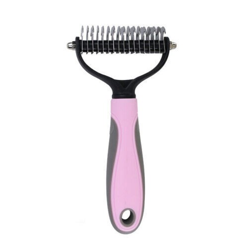 2side Dog Brush for Shedding Dematting Pet Grooming Cat Hair Undercoat Rake Comb