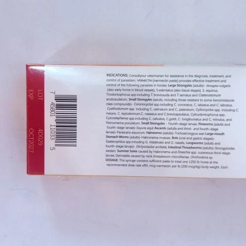 Pack of 3 Durvet Horse Dewormer Paste 1.87% Apple Exp 10/2027