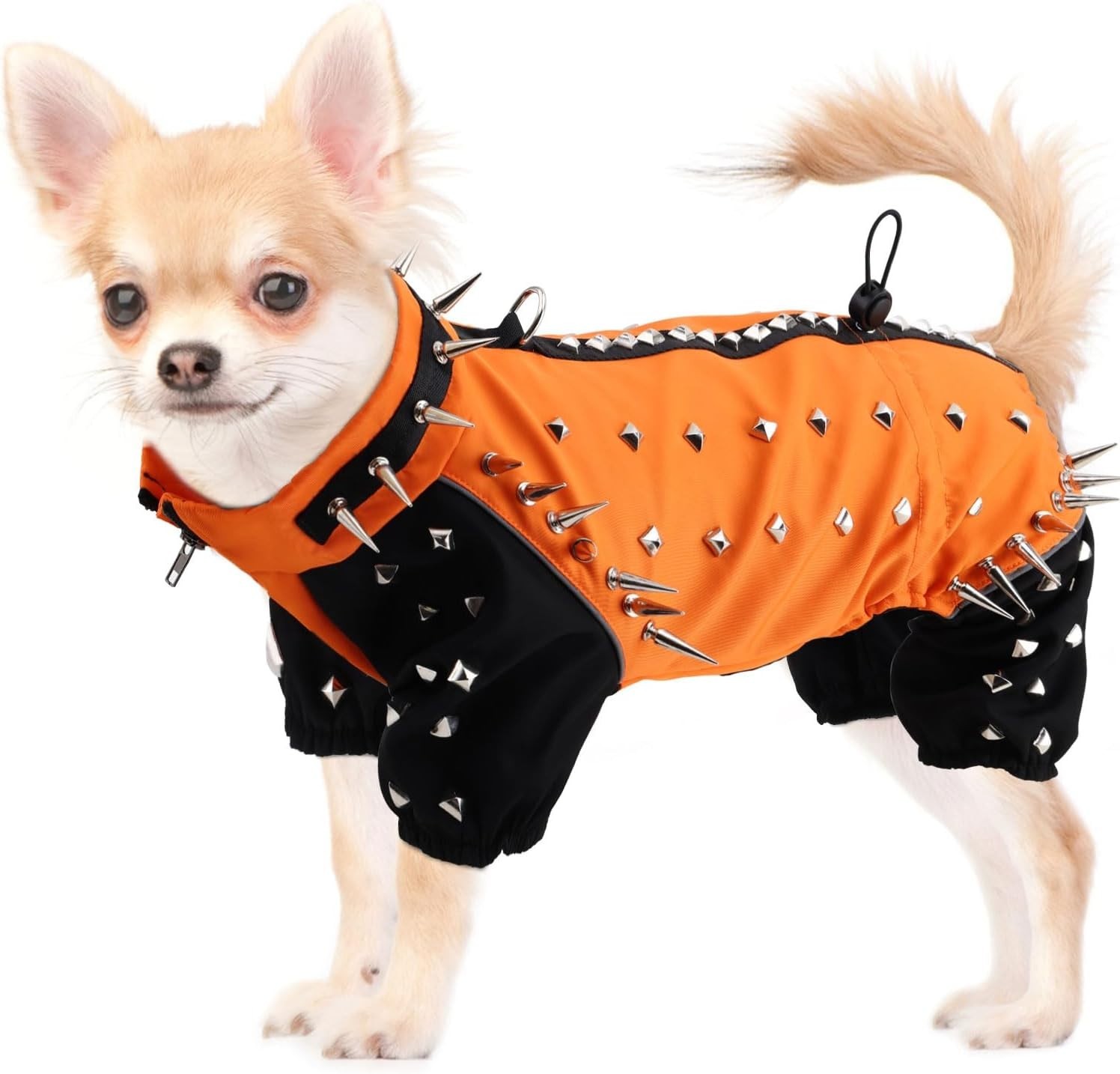 X-SMALL Anti-Hawk Dog Puncture Resistant Vest, Hard Plastic Spikes, Metal Rivets