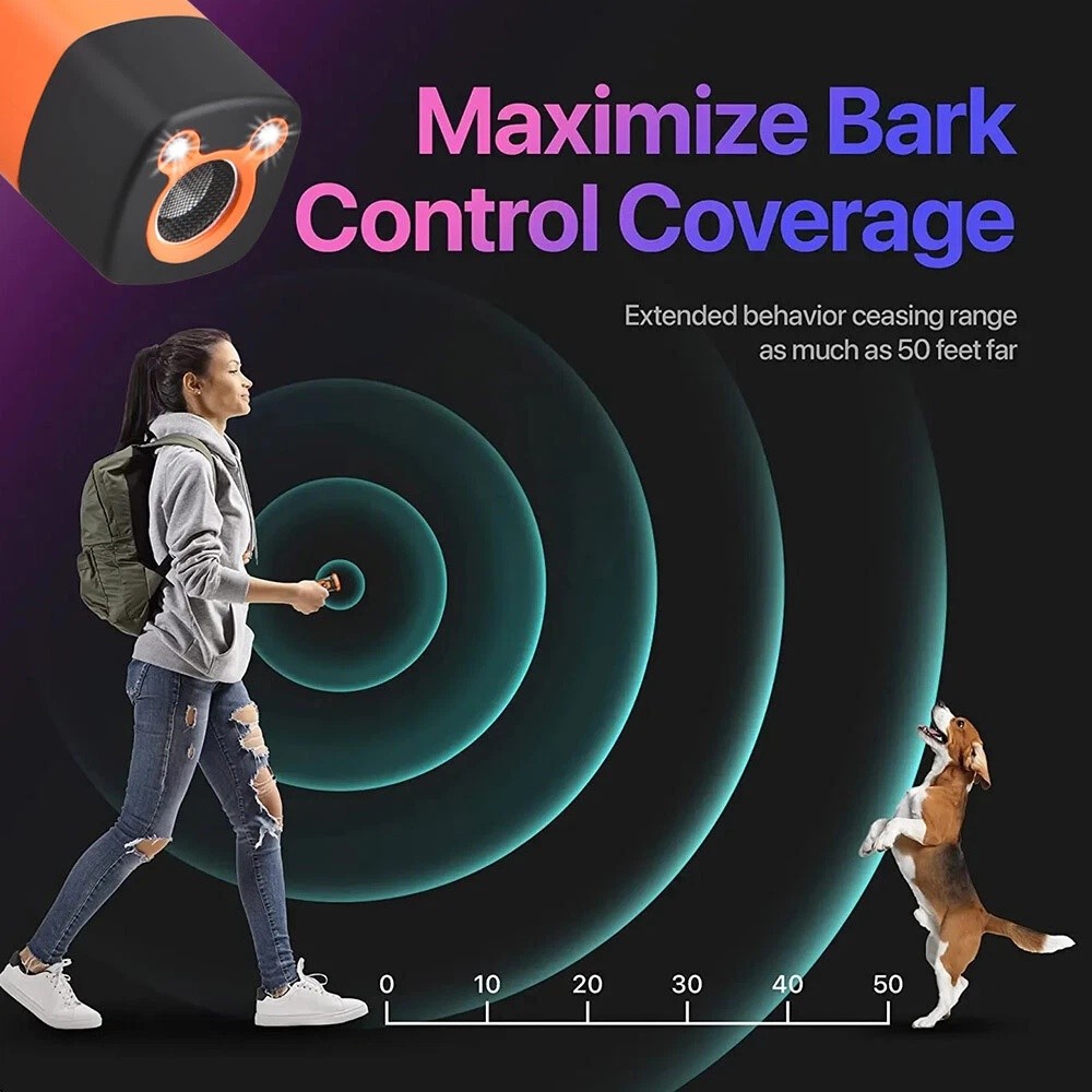 Ultrasonic Dog Repeller Anti Bark Device Stop Barking Humane Pet Training Tool