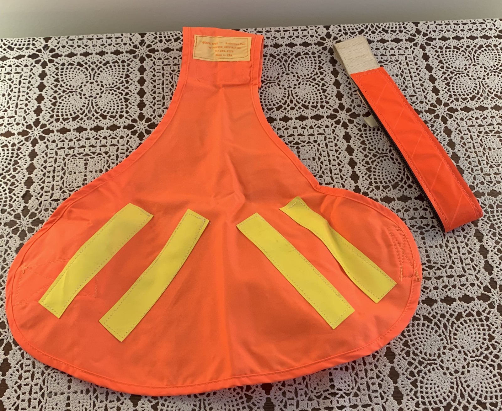 Reflective Dog Vest Walking Safety Harness High Visibility Orange Collar Medium