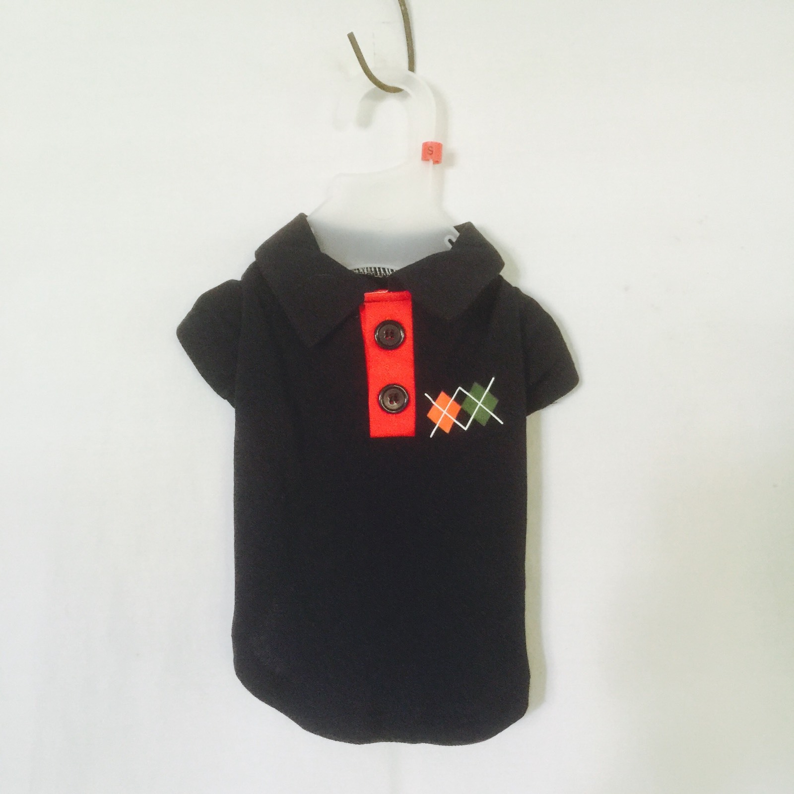 Simply Wag “Polo Short Sleeve Shirt” Navy Blue and Red ” Size Small