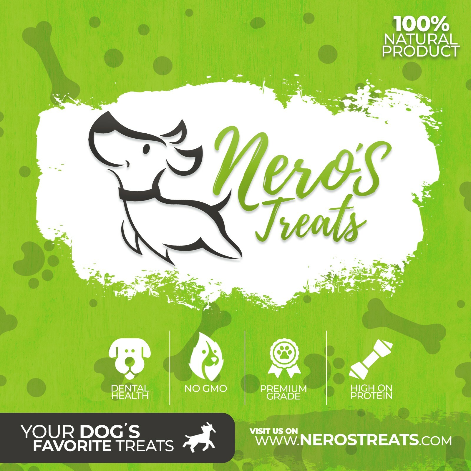 Dog Bones Large Pork Ears(10 pack) Premium Healthy Treats