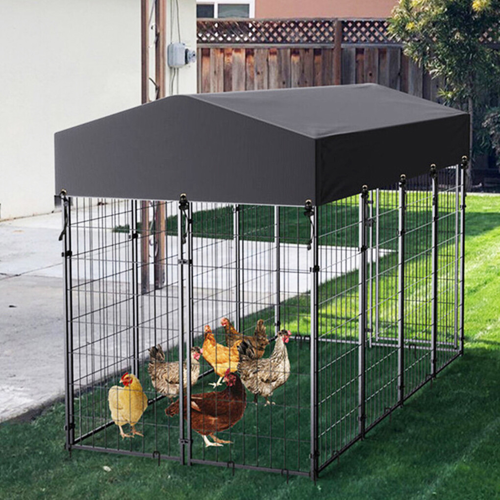 Jumbo Outdoor Dog Kennel Heavy Duty Pet Playpen Pre-galvanized Animal Cage Fence