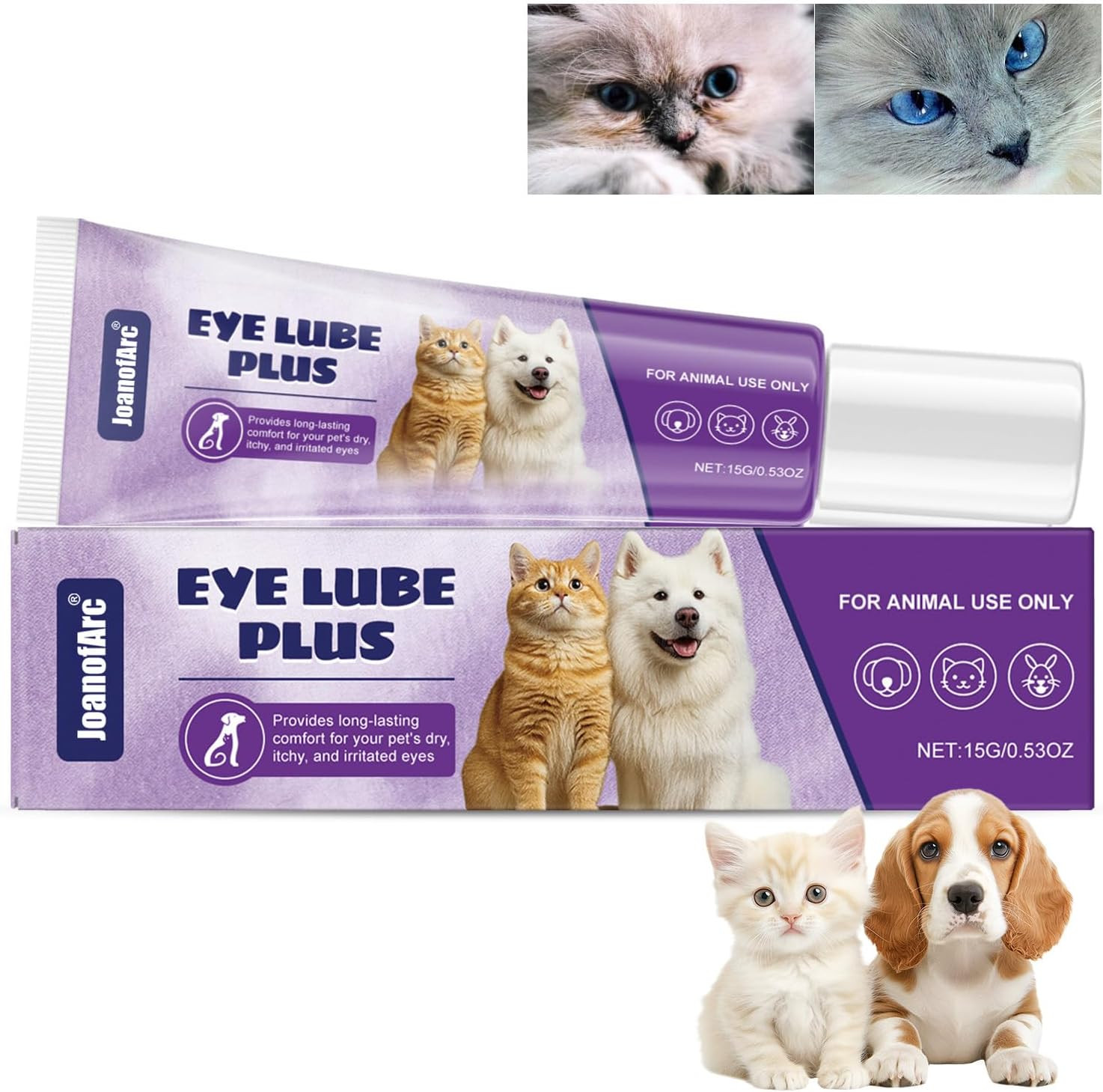 Eye Ointment for Dogs, Dog Eye Gel, Pet Eyes Care for Dogs, Cats, Horses, Rabbit