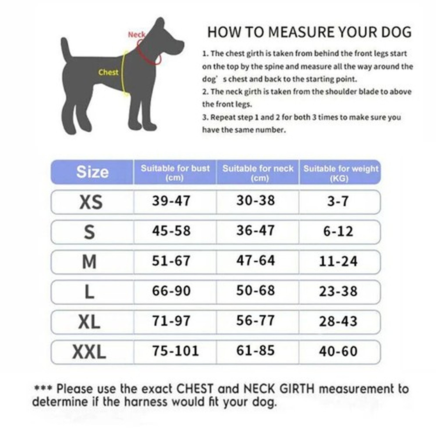 Reflective Service Dog Vest Harness, Woven Nylon with Adjustable Straps XS-XXL