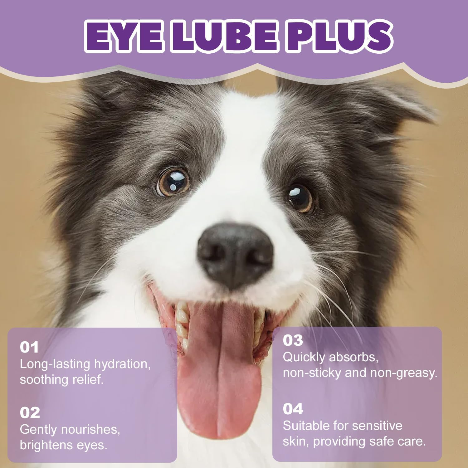 Eye Ointment for Dogs, Dog Eye Gel, Pet Eyes Care for Dogs, Cats, Horses, Rabbit