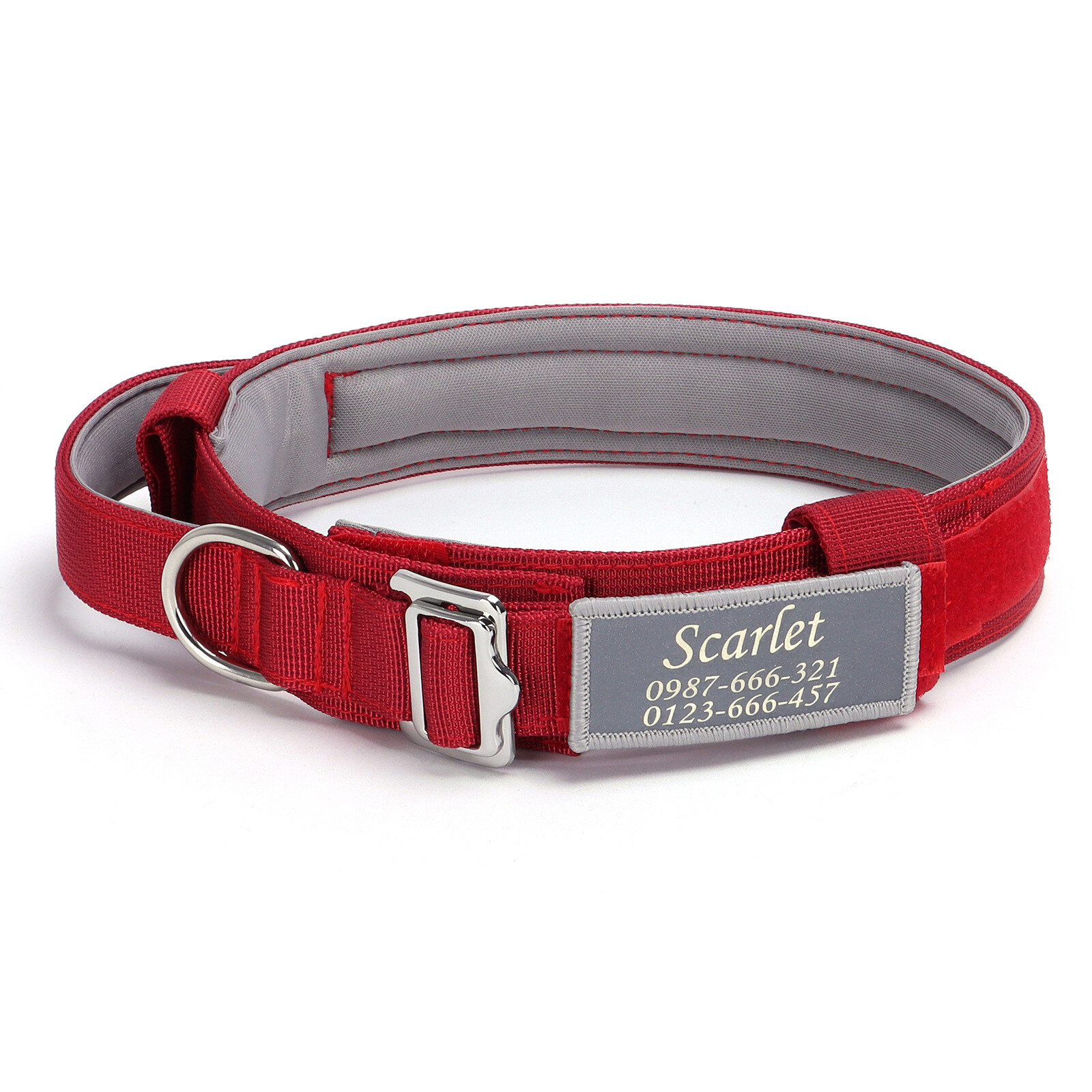 Tactical Dog Collar Heavy Duty Nylon Military Metal Buckle Adjustable Handle New