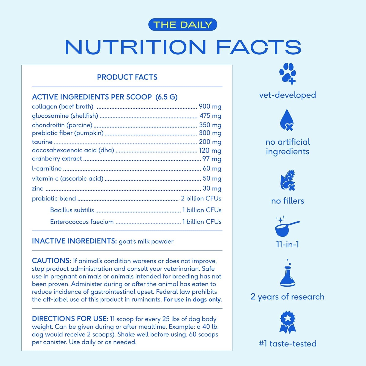 (120 Scoop) Native Pet 11-in-1 Dog Multivitamin Powder 28oz