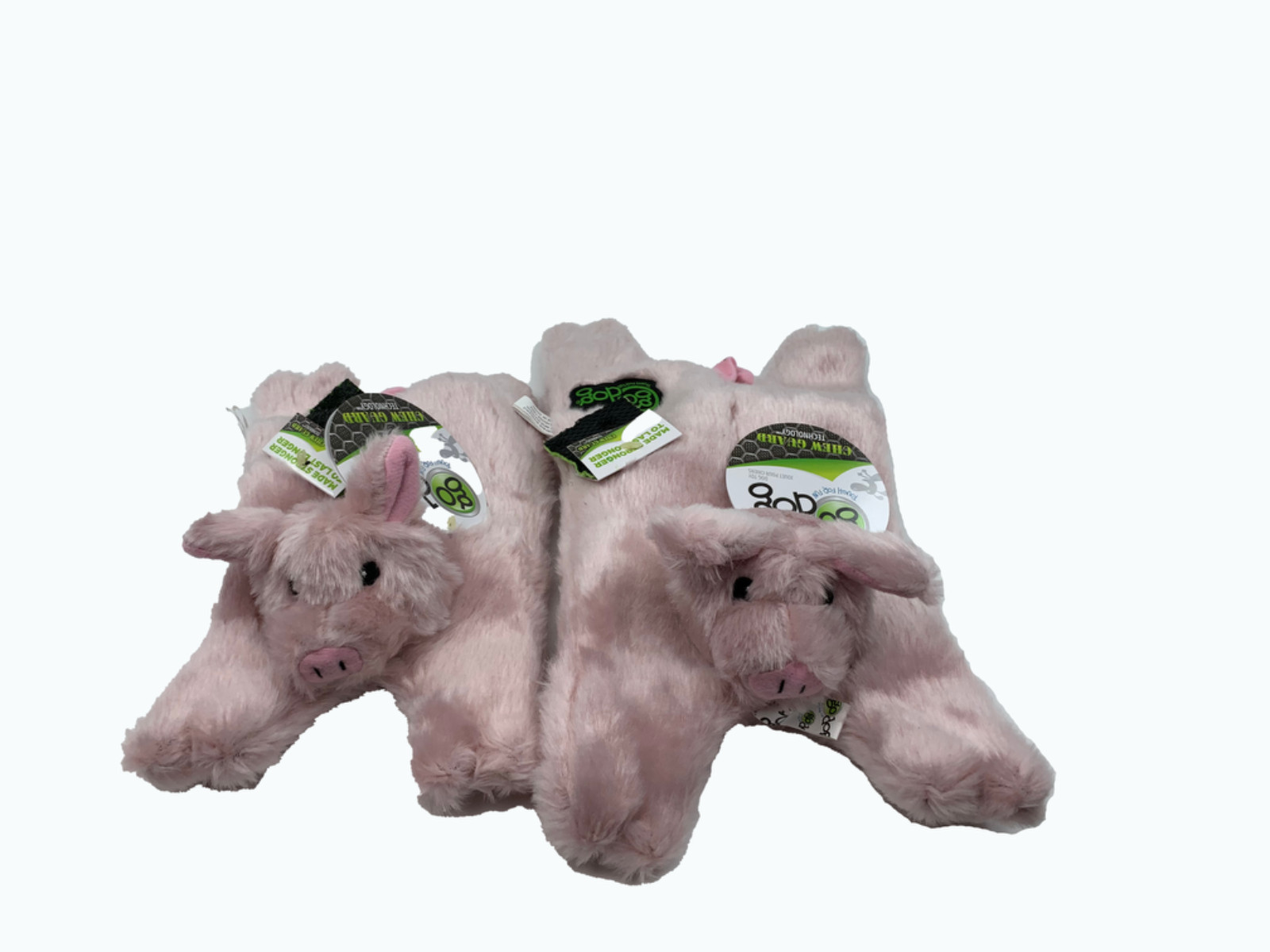 GoDog Flatties Pig Dog Toys Small or Large