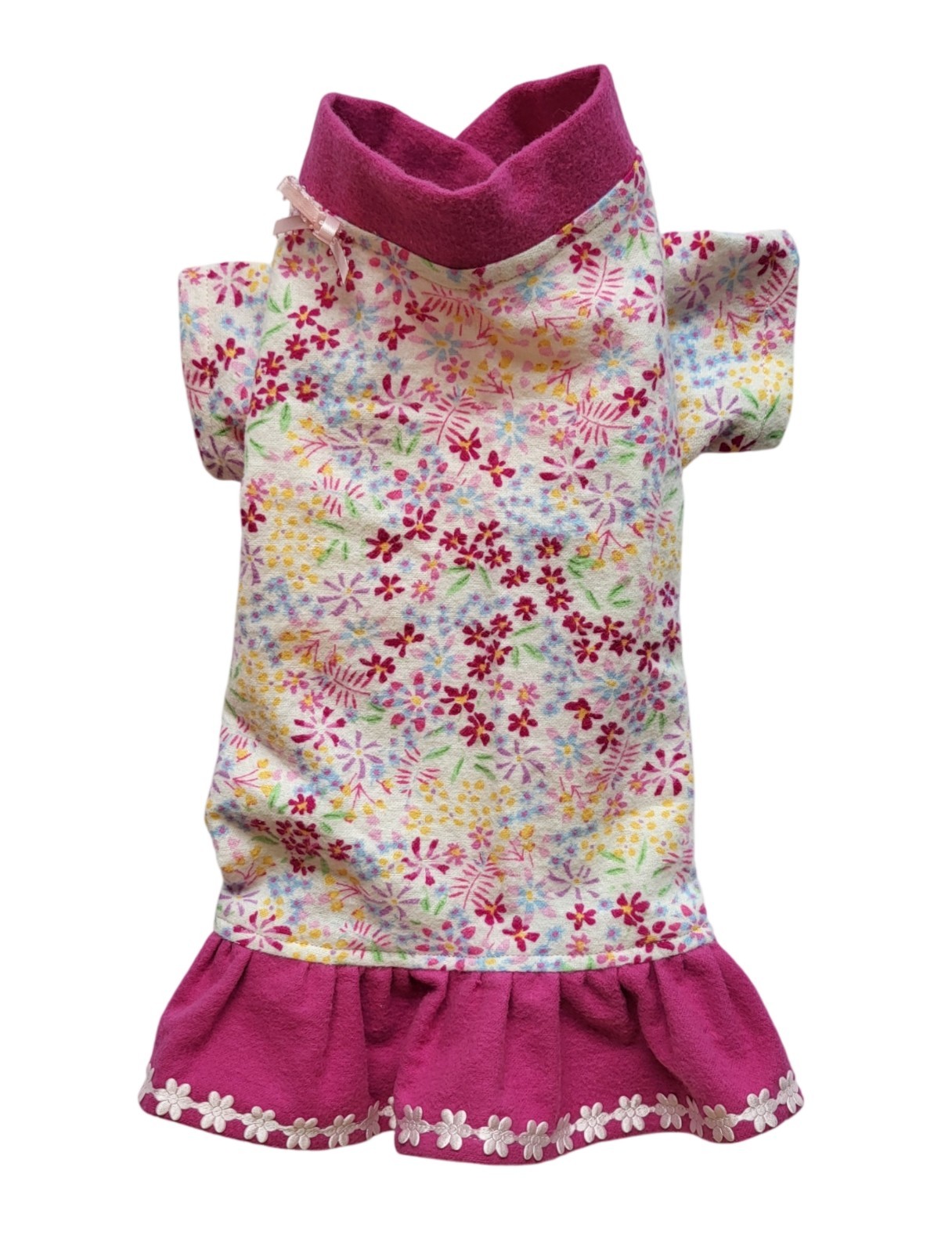 Ditsy Floral Flannel Nightgown Dress Dog Teacup Puppy Pet Clothes 4xs – Large