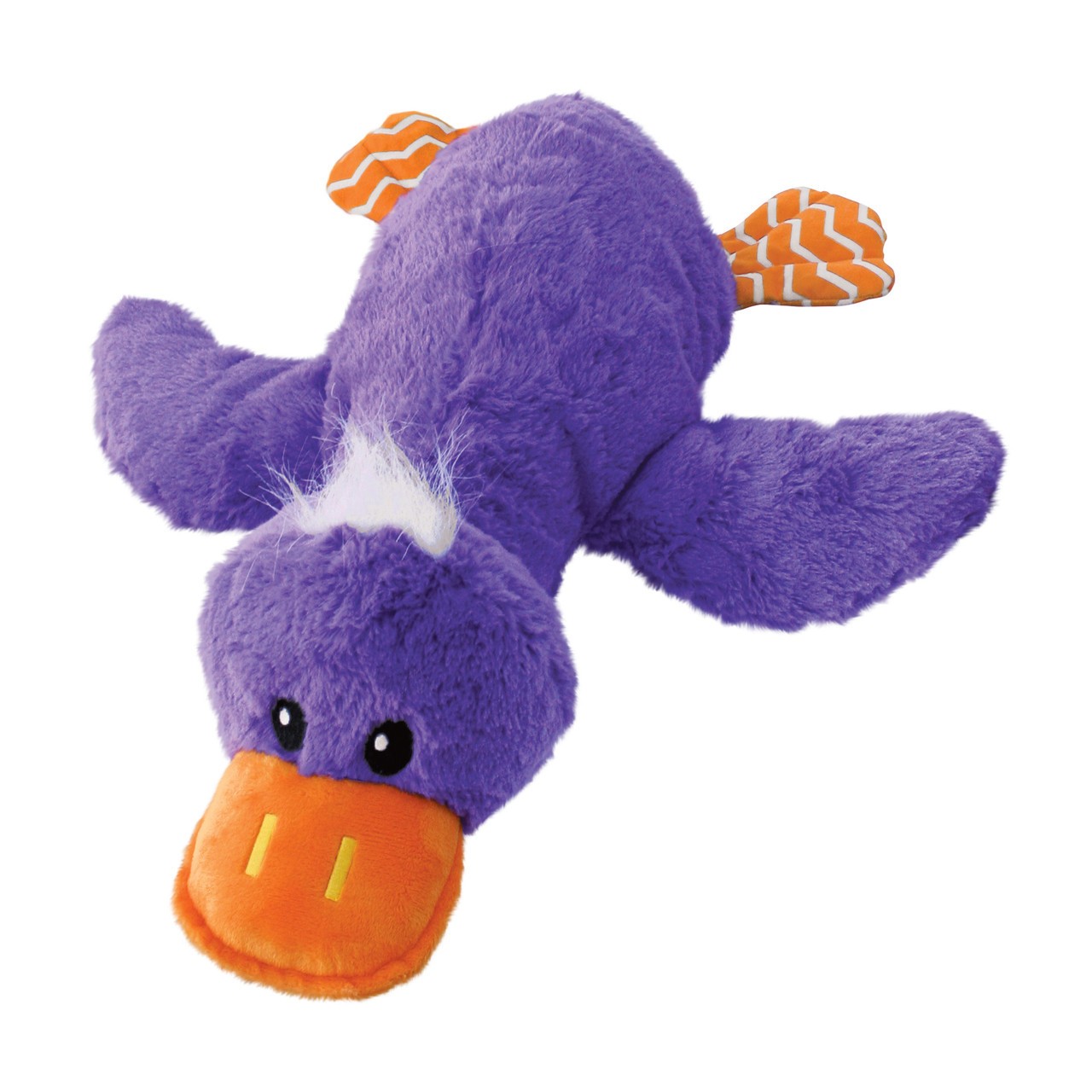 Kong Comfort Duck Large Jumbo Purple Plush Dog Toy Squeaky Crinkly Toss & Shake