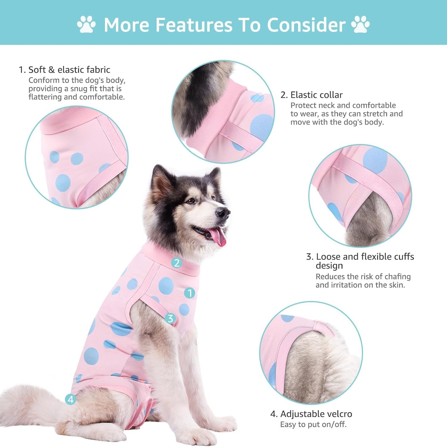 Dog Surgery Recovery Suit Female Spay, Post Recovery Suit Protective Wear (3XL