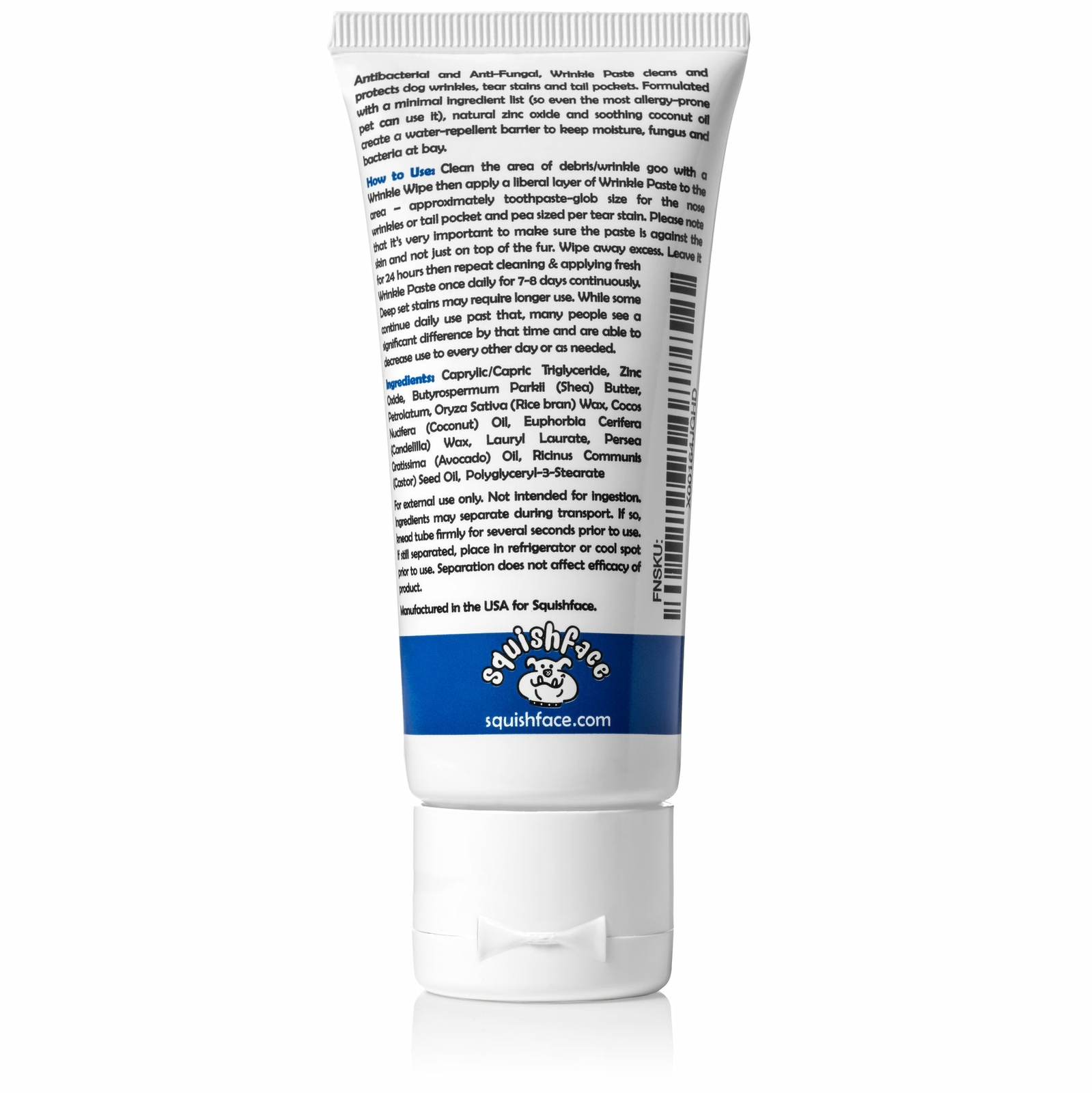 2 Pack of Squishface Wrinkle Paste for Dog Wrinkles, Tear Stains & Tail Pockets
