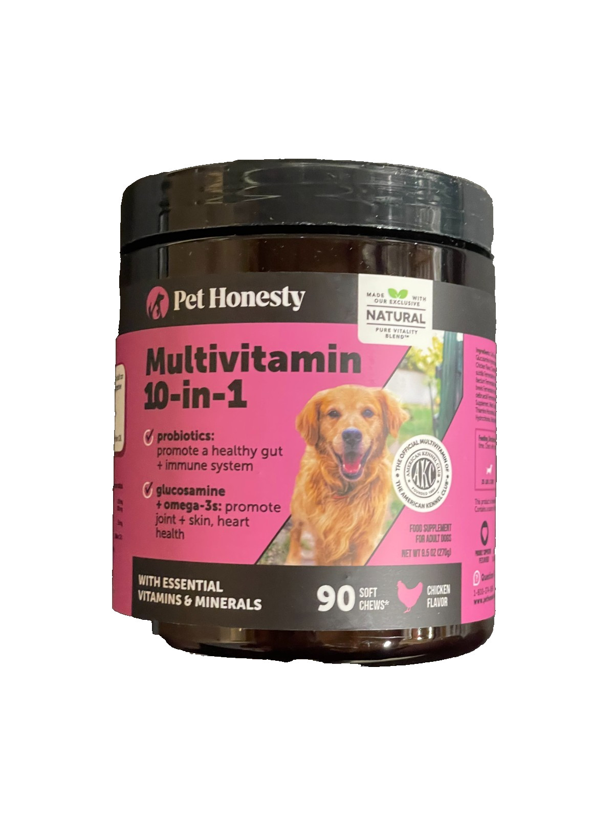 Pet Honesty Multivitamin 10-in-1 Chicken Flavor Supplement for Dog – 90ct PH13