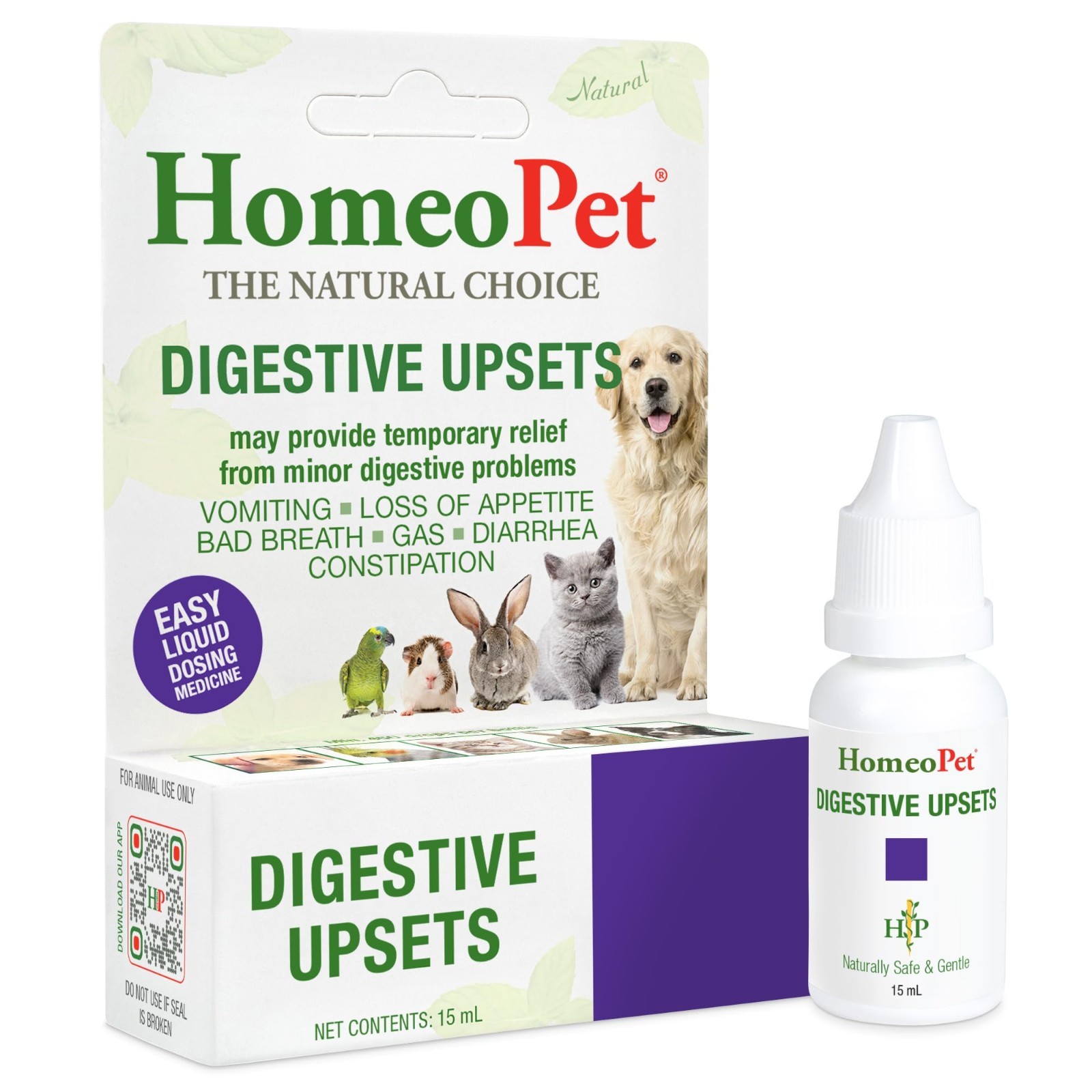 Natural Digestive Support for Dogs & Cats – Gentle, Safe Relief for Upsets, 15ml