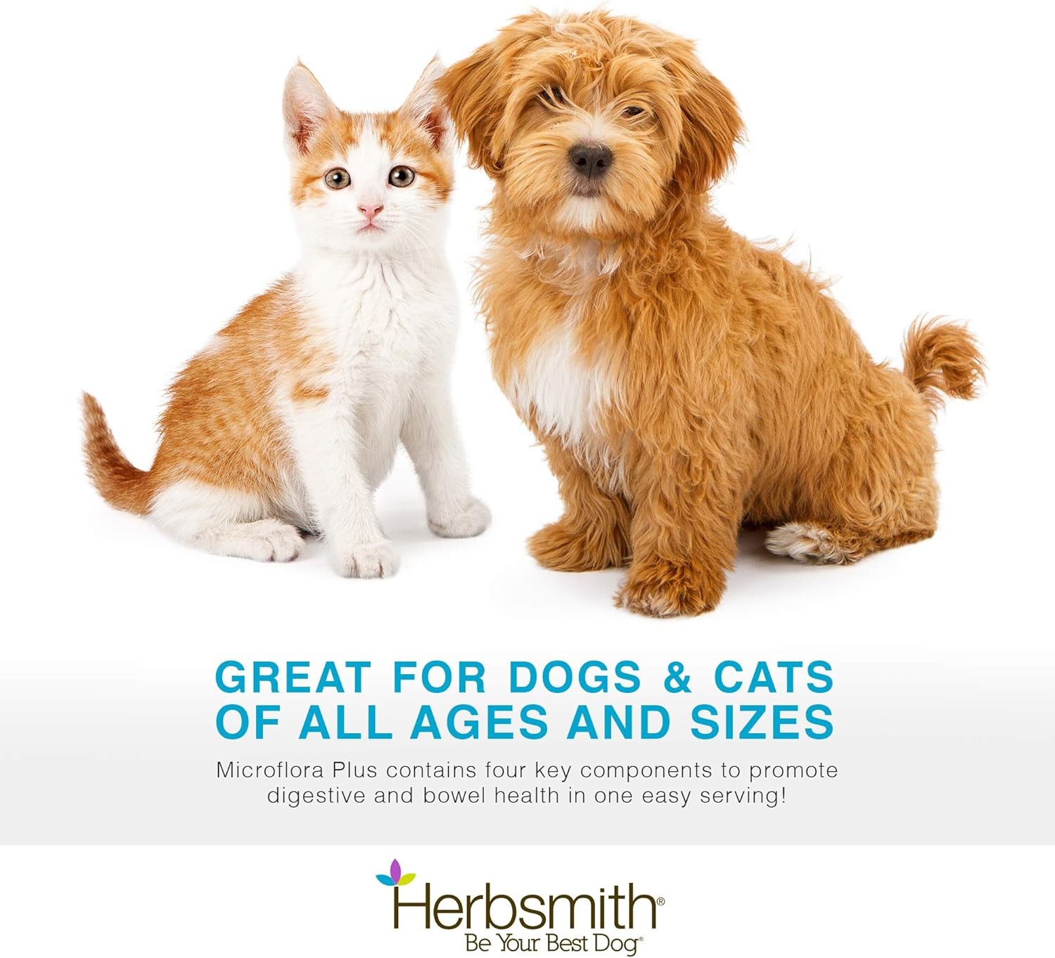 Herbsmith Microflora Plus – Dog Digestion Aid –Probiotics and 30 Capsules