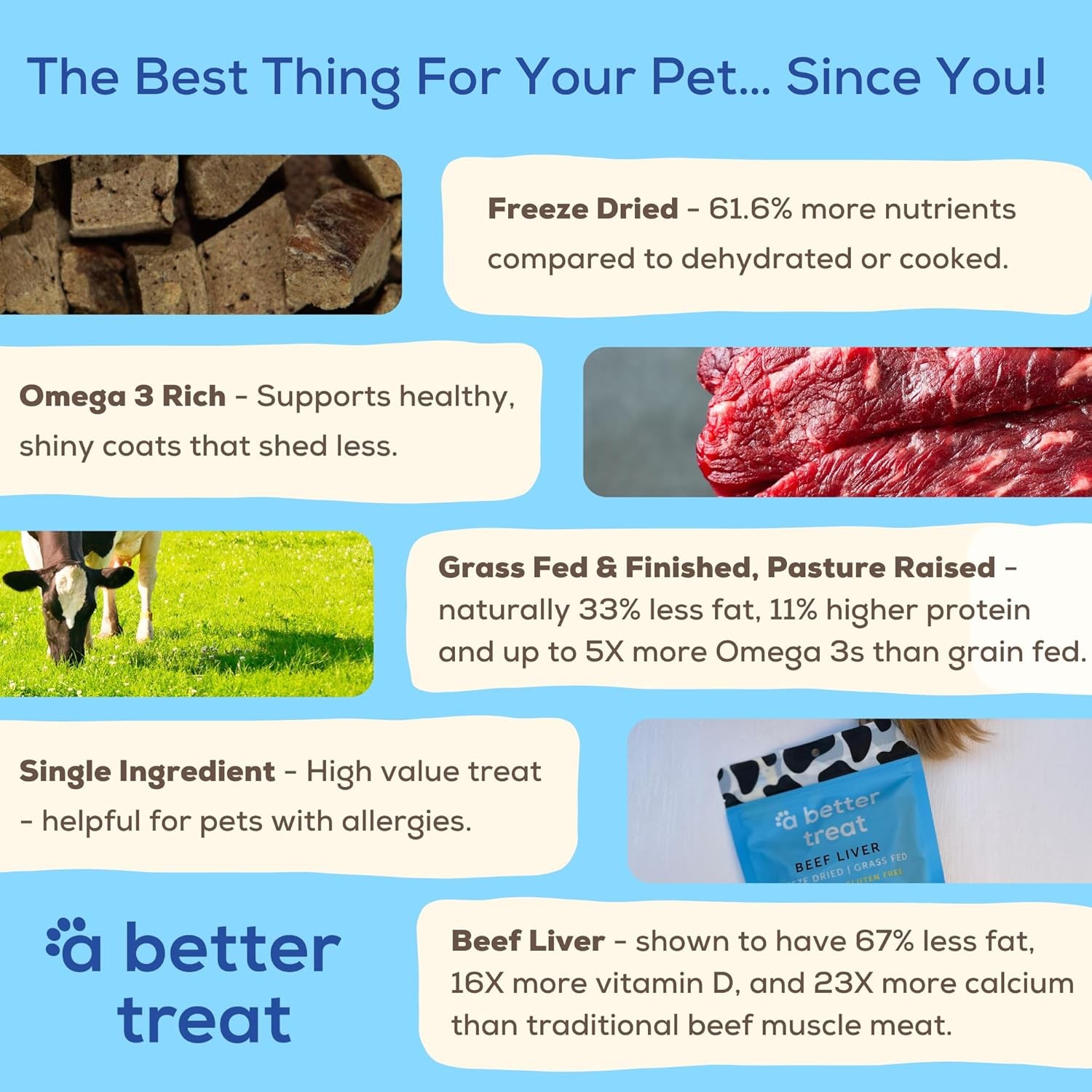 A Better Treat – Organic, Freeze Dried, 9 Ounce (Pack of 1), Beef Brown