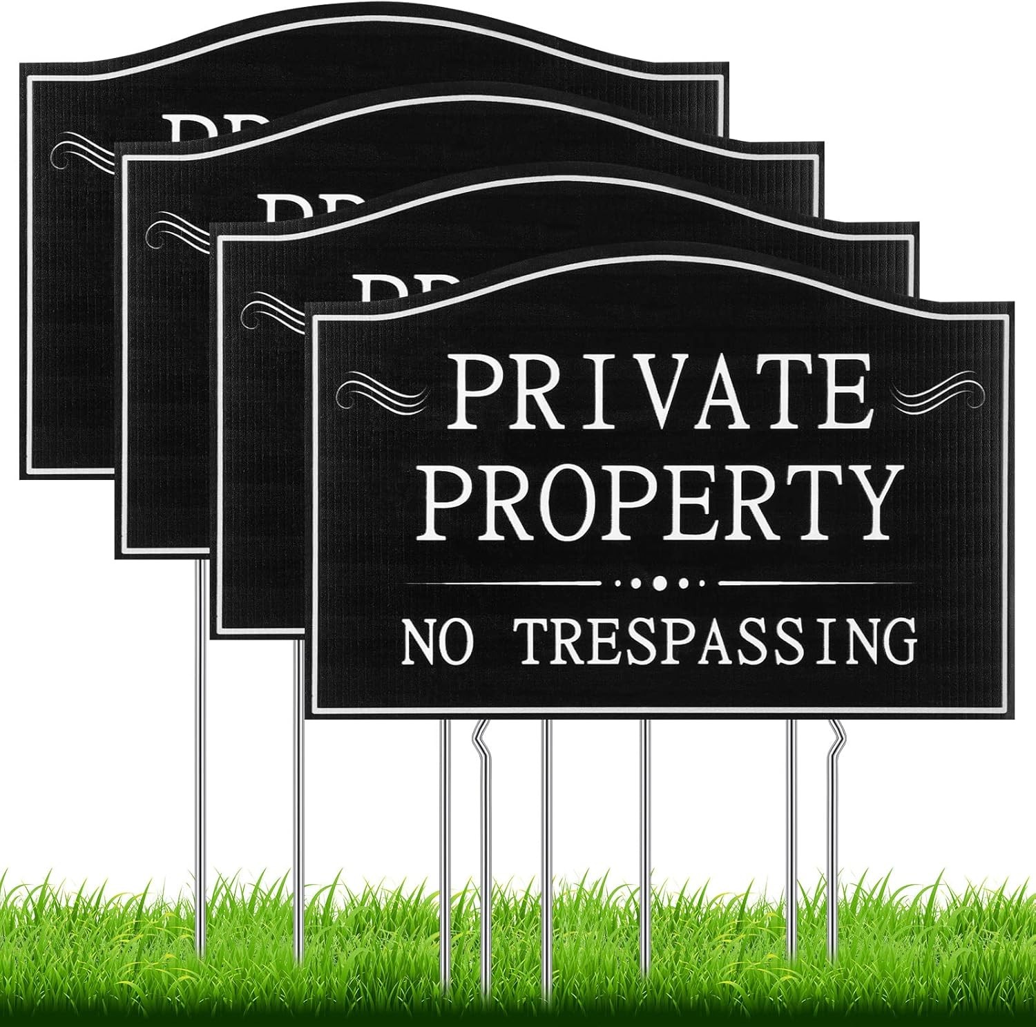 Maitys 4 Pcs Private Property No Small Signage, As Shown on the Picture