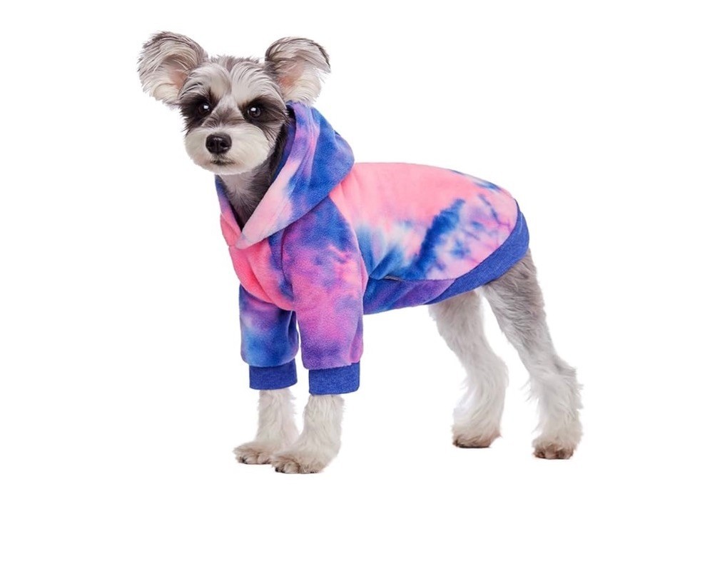 BT Bear Dog Hoodie, Tie-dyed Fashions Dogs Fleece Hoodies Pet Sweatshirt