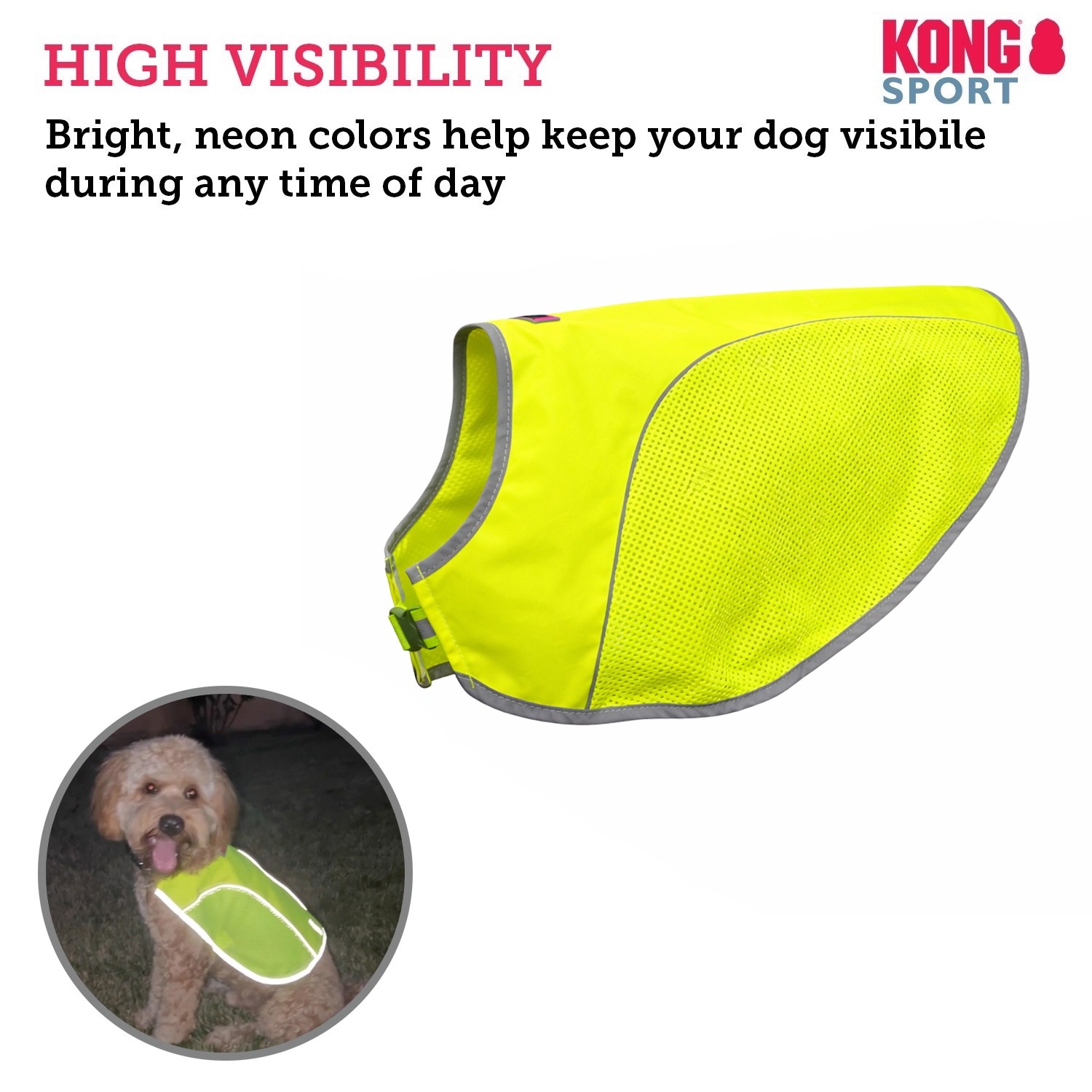 Hiker Reflective Dog Safety Vest High Visibility Jacket Outdoors Walking Running