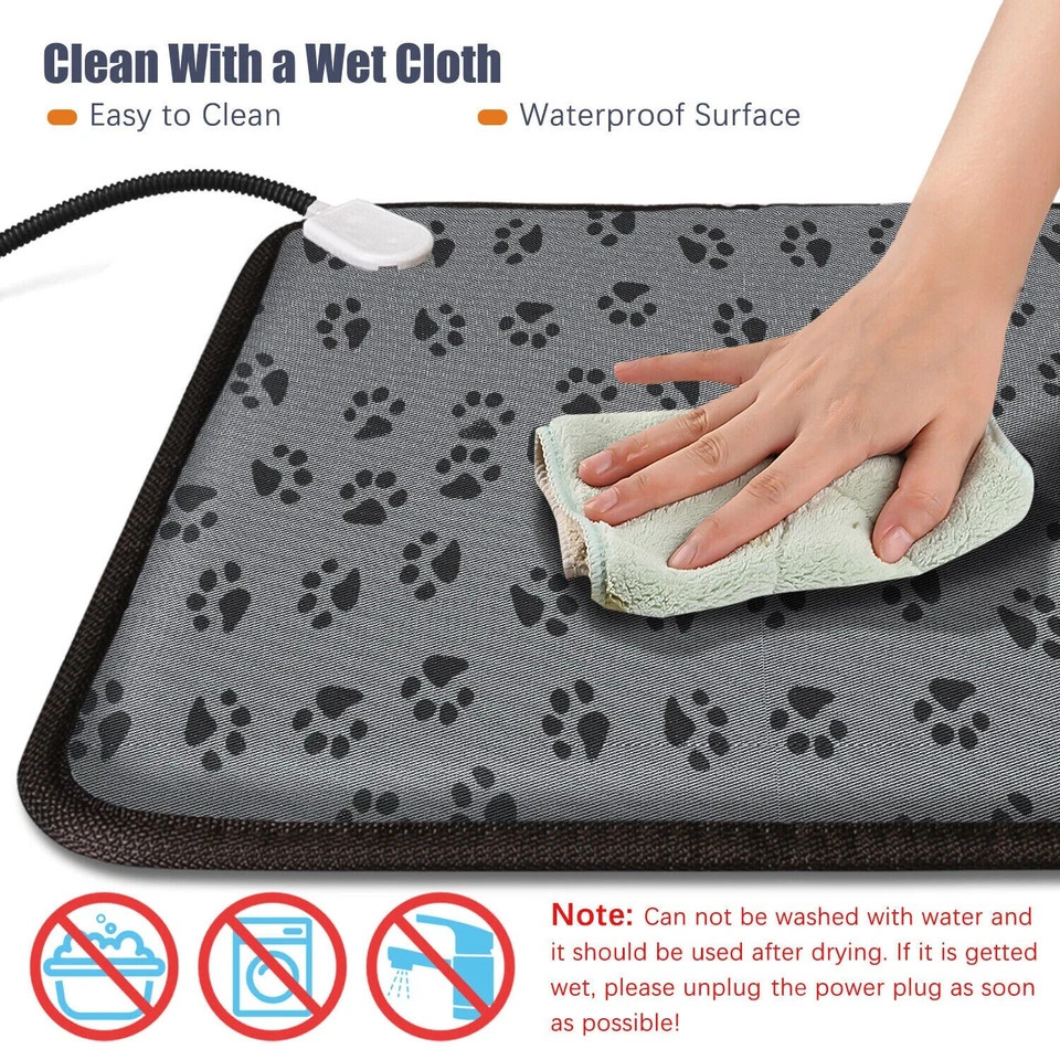 Waterproof Adjustable Pet Heating Pad for Cats Dogs Electric Heater Mat Warm Bed